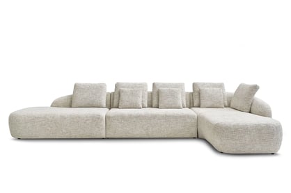 Rohová sedací souprava Finezal OTOL+2S+OTZP - béžová tkanina Tracy 211-04 Rohová sedací souprava pro obývacího pokoje Finezal OTOL+2S+OTZP - béžová plecionka Tracy 211-04