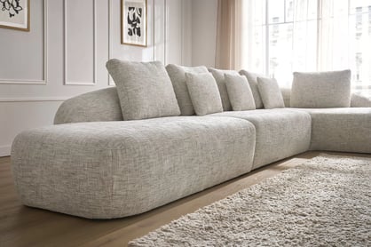 Rohová sedací souprava Finezal OTOL+2S+OTZP - béžová tkanina Tracy 211-04 Rohová sedací souprava pro obývacího pokoje Finezal OTOL+2S+OTZP - béžová plecionka Tracy 211-04