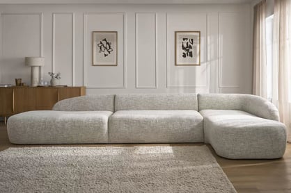 Rohová sedací souprava Finezal OTOL+2S+OTZP - béžová tkanina Tracy 211-04 Rohová sedací souprava pro obývacího pokoje Finezal OTOL+2S+OTZP - béžová plecionka Tracy 211-04