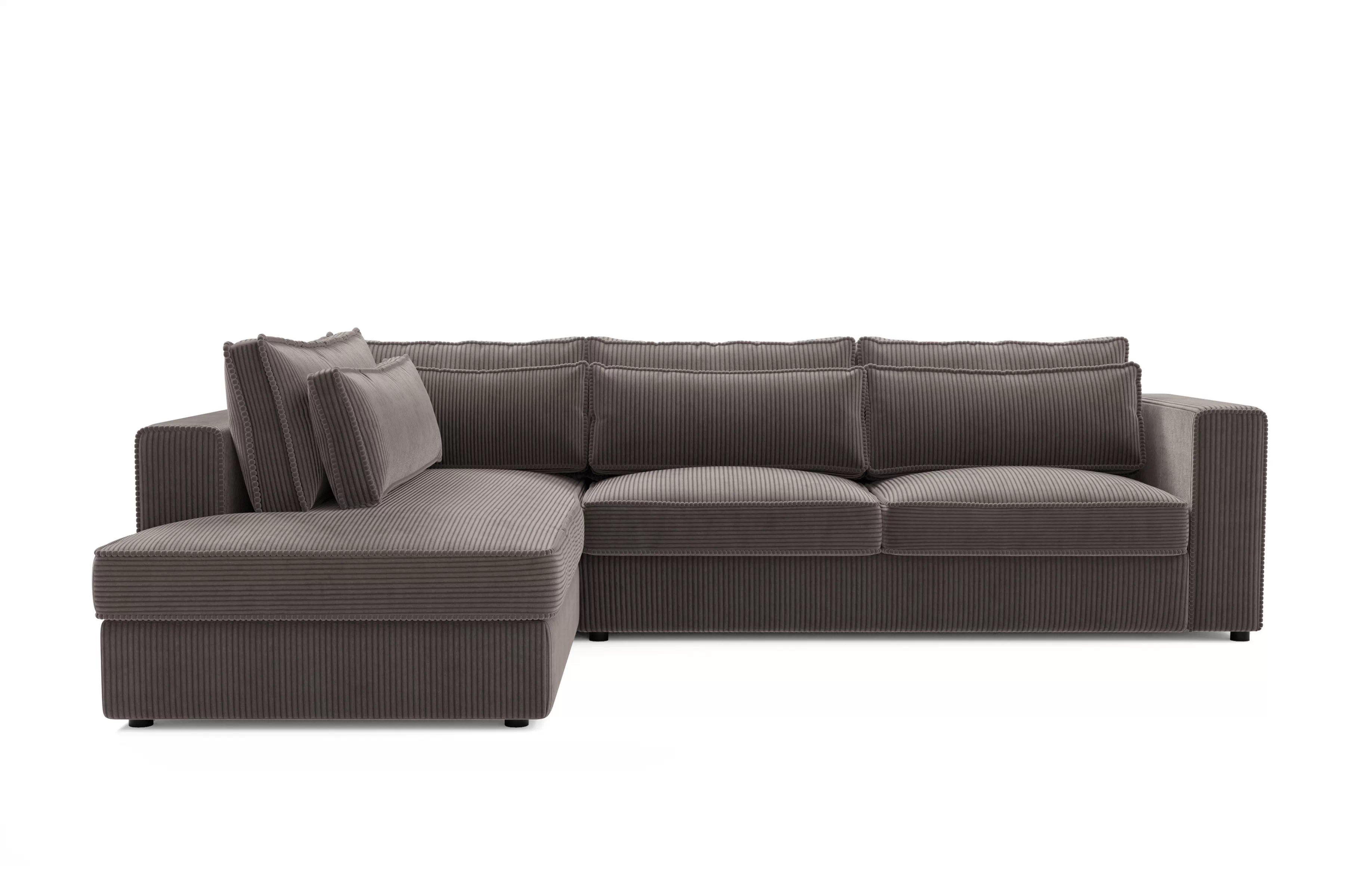 Rohová sedacia súprava Larina ľavá - hnedý menčester Lincoln 24 Rohová sedacia súprava do obývacej izby Larina Ľavá strana - Hnedý MENČESTER Lincoln 24