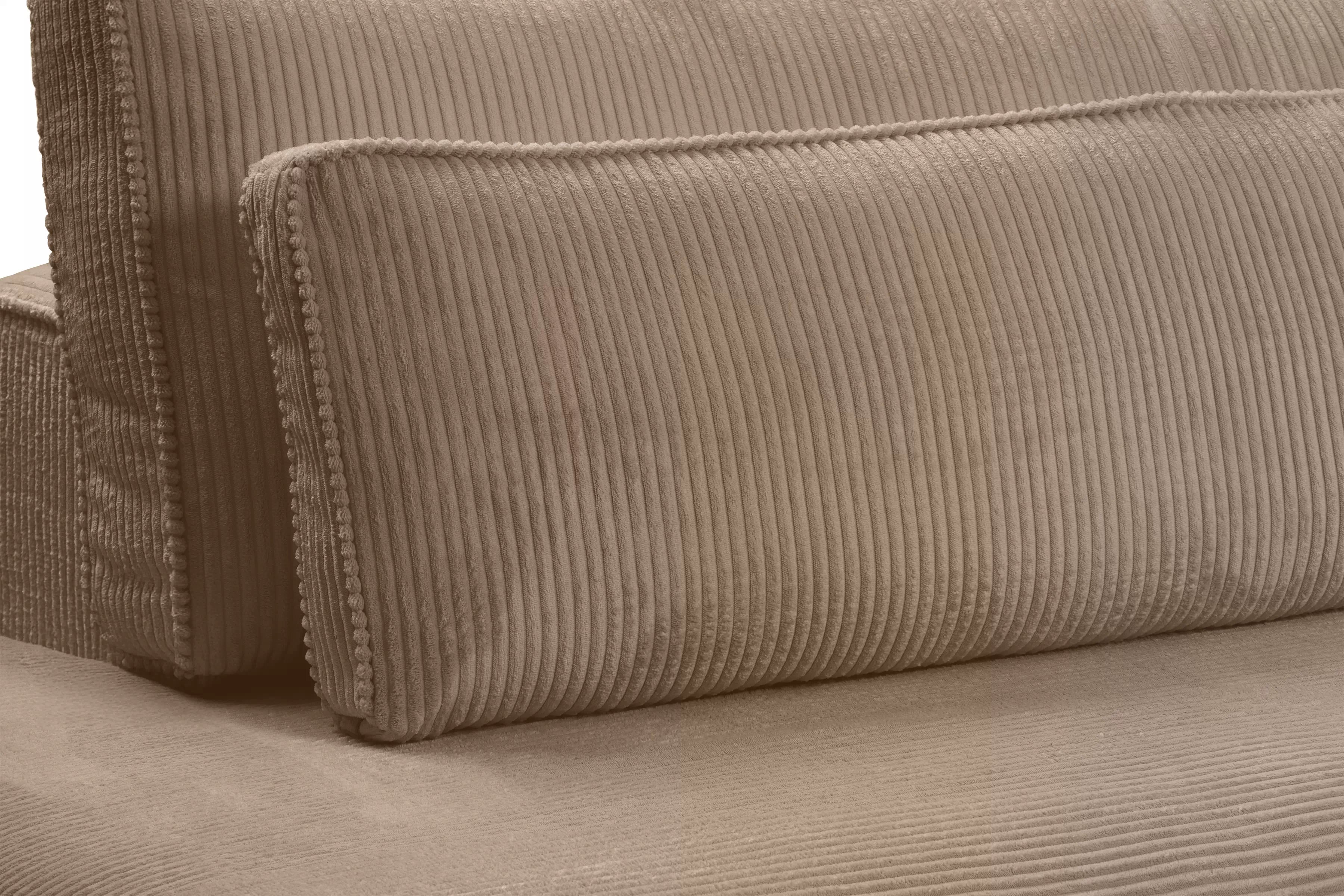 Rohová sedací souprava Larina levá - světle hnědá Lincoln 17 Rohová sedací souprava pro obývacího pokoje Larina levá - jasnobrazowy manšestr Lincoln 17