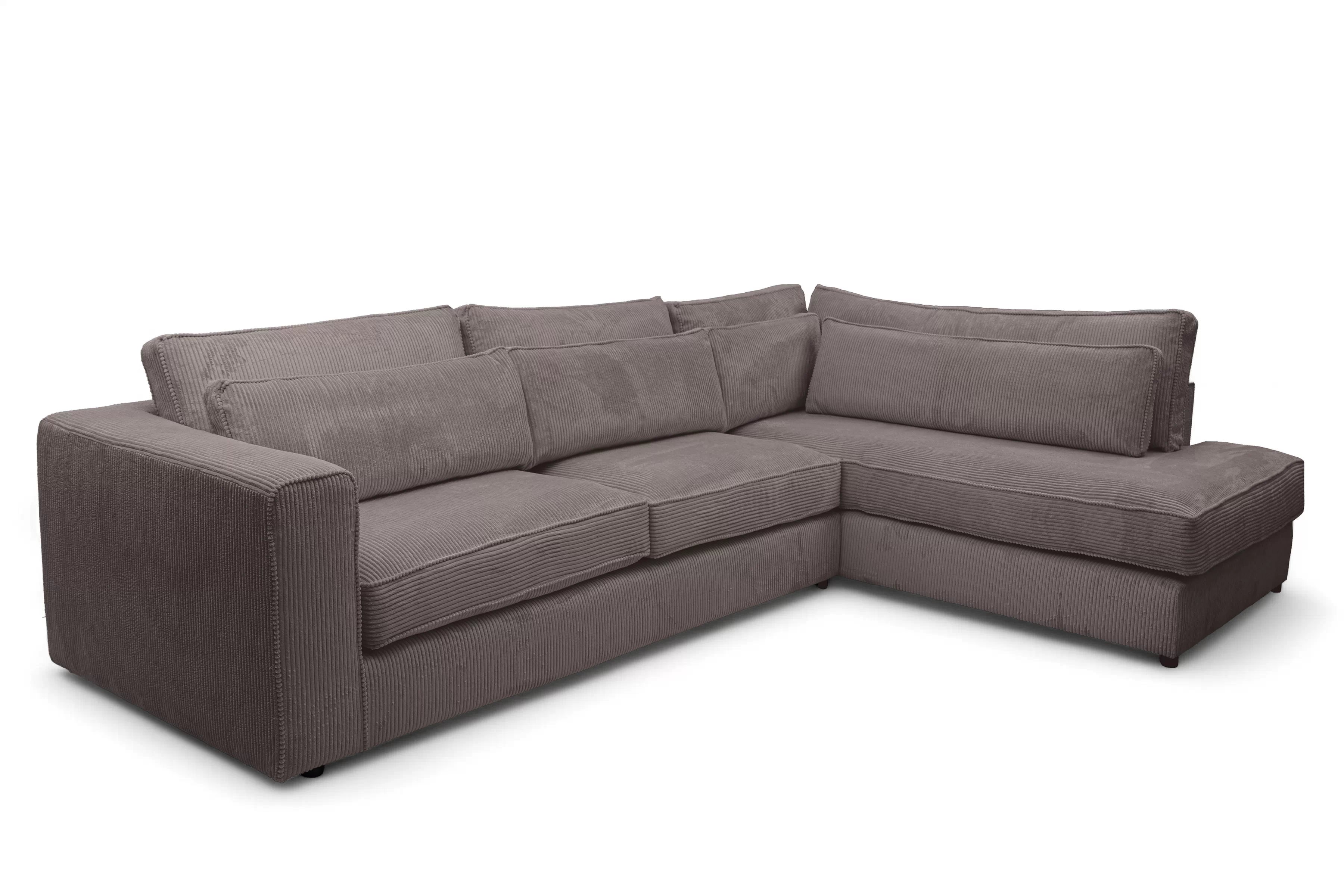 Rohová sedací souprava Larina pravá - hnědá Lincoln 24 Rohová sedací souprava pro obývacího pokoje Larina pravá - hnědá manšestr Lincoln 24