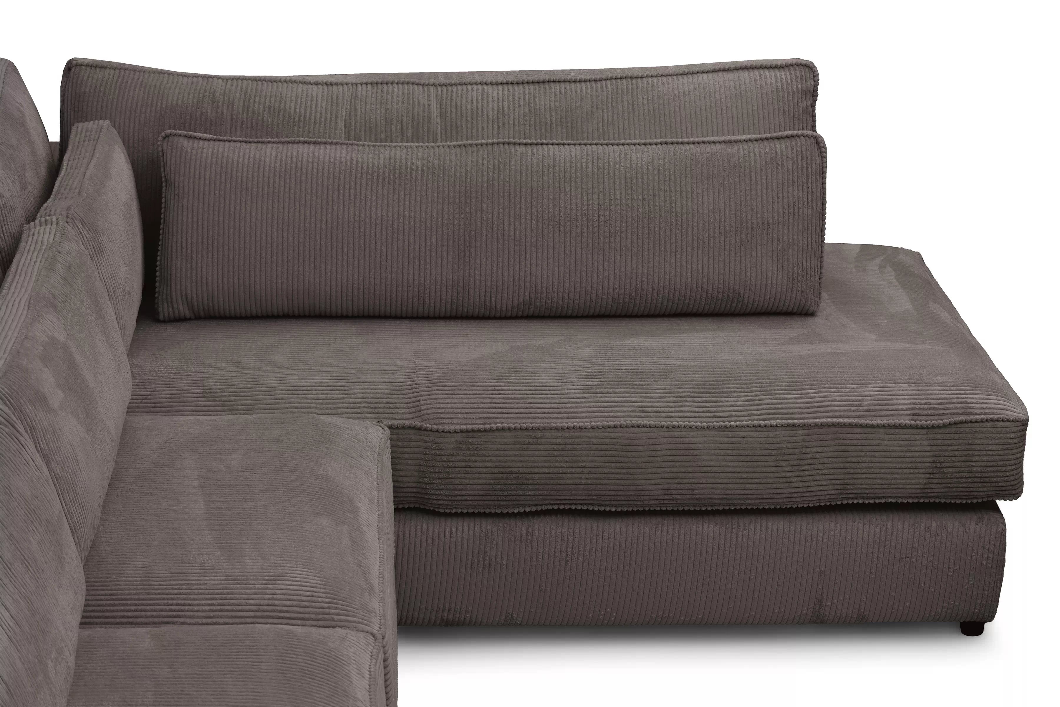 Rohová sedací souprava Larina pravá - hnědá Lincoln 24 Rohová sedací souprava pro obývacího pokoje Larina pravá - hnědá manšestr Lincoln 24