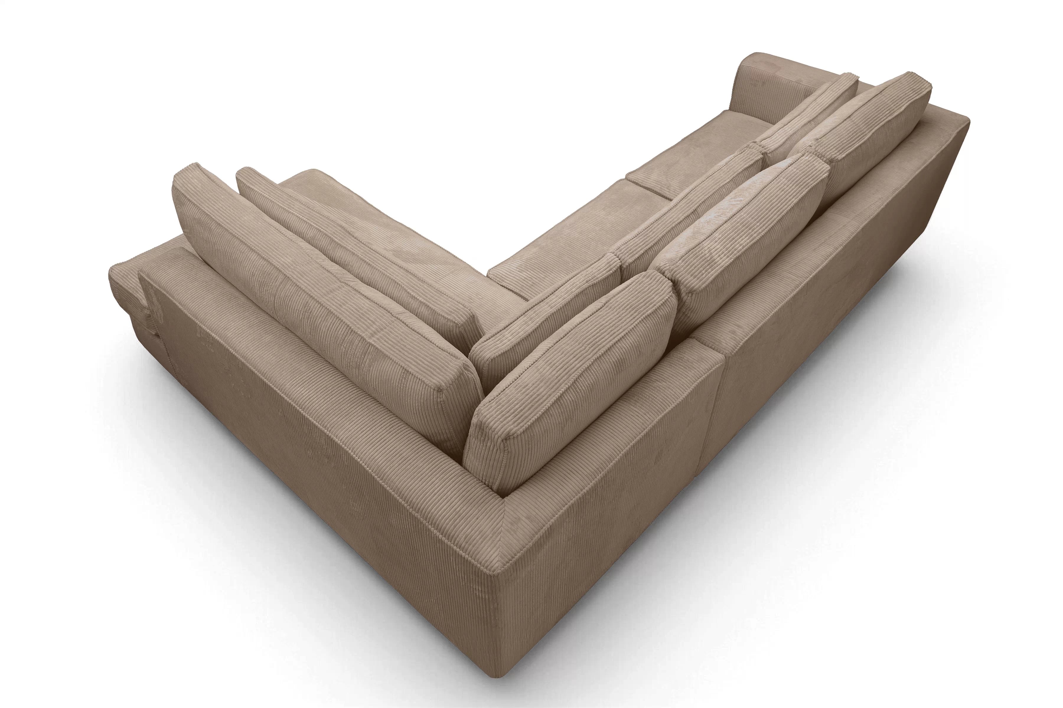 Rohová sedacia súprava Larina pravá - svetlohnedý menčester Lincoln 17 Rohová sedacia súprava do obývacej izby Larina pravá strana - jasnobrazowy MENČESTER Lincoln 17