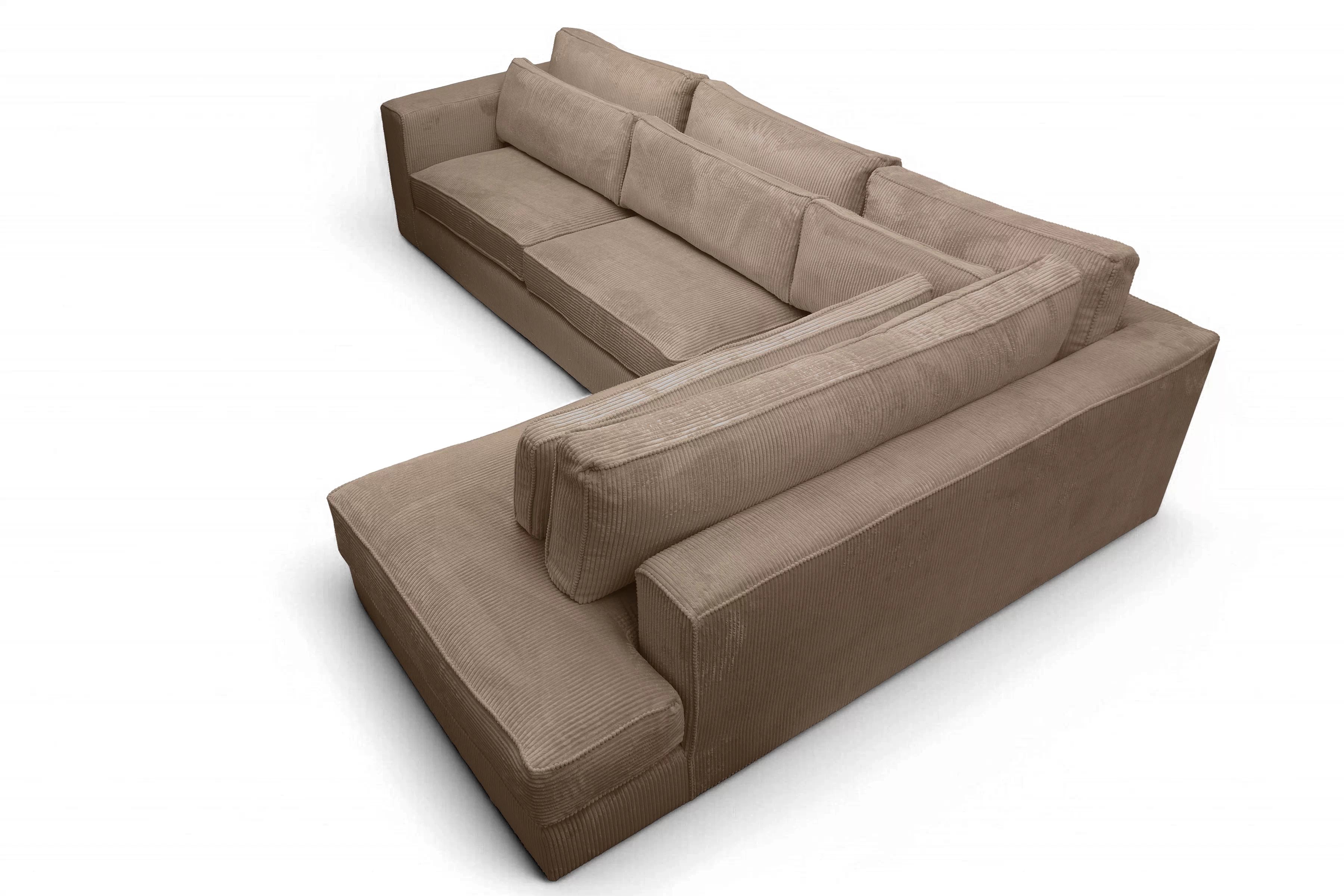 Rohová sedacia súprava Larina pravá - svetlohnedý menčester Lincoln 17 Rohová sedacia súprava do obývacej izby Larina pravá strana - jasnobrazowy MENČESTER Lincoln 17