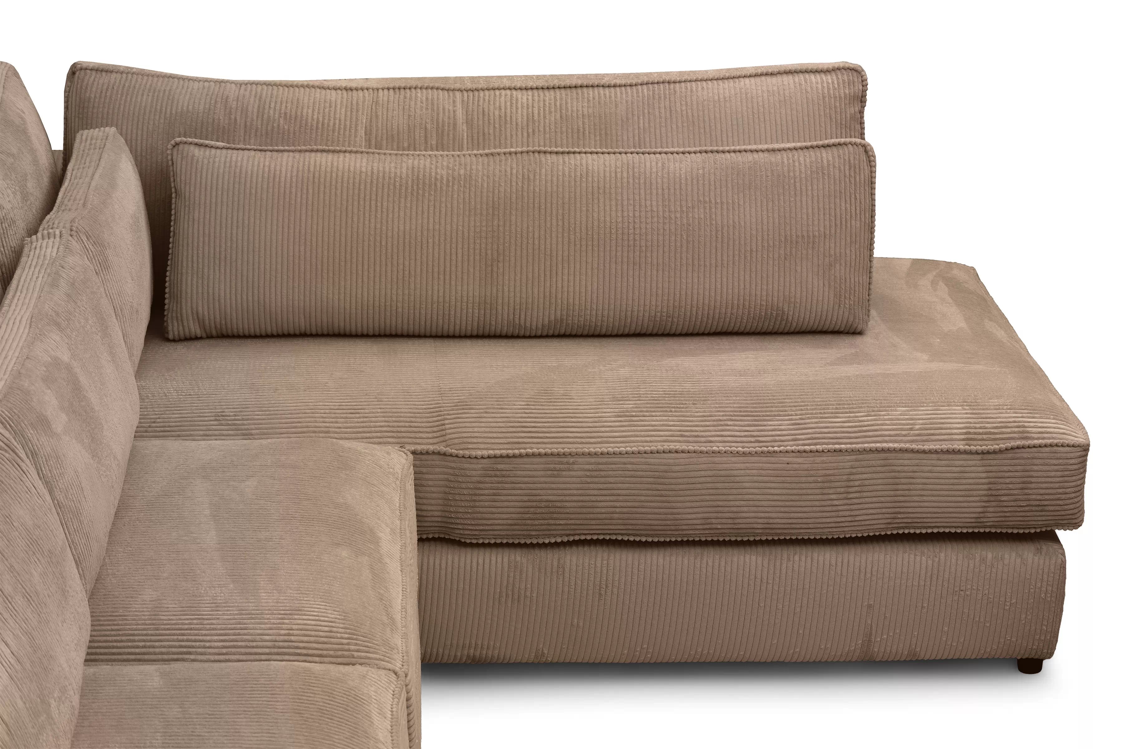 Rohová sedacia súprava Larina pravá - svetlohnedý menčester Lincoln 17 Rohová sedacia súprava do obývacej izby Larina pravá strana - jasnobrazowy MENČESTER Lincoln 17