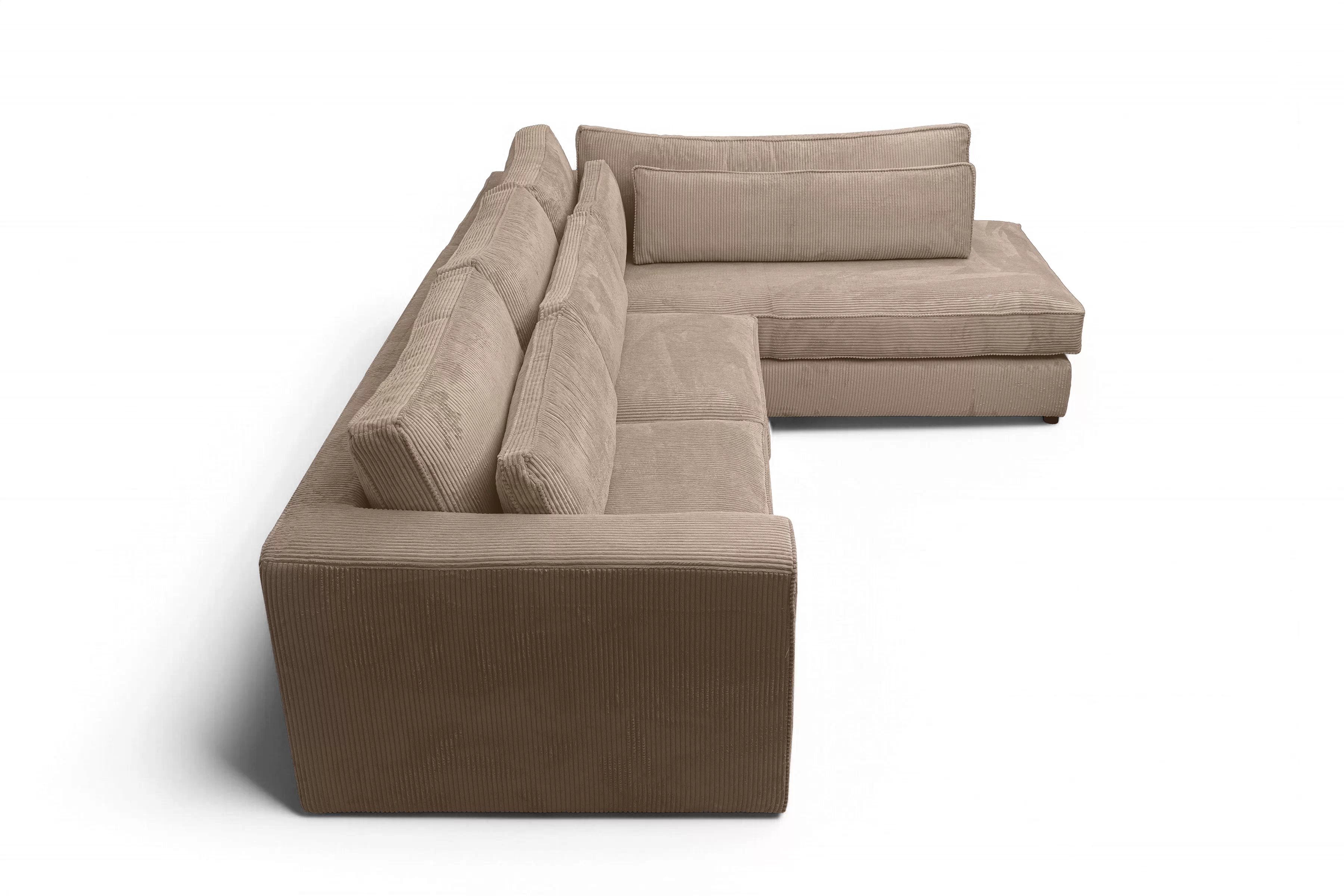 Rohová sedacia súprava Larina pravá - svetlohnedý menčester Lincoln 17 Rohová sedacia súprava do obývacej izby Larina pravá strana - jasnobrazowy MENČESTER Lincoln 17