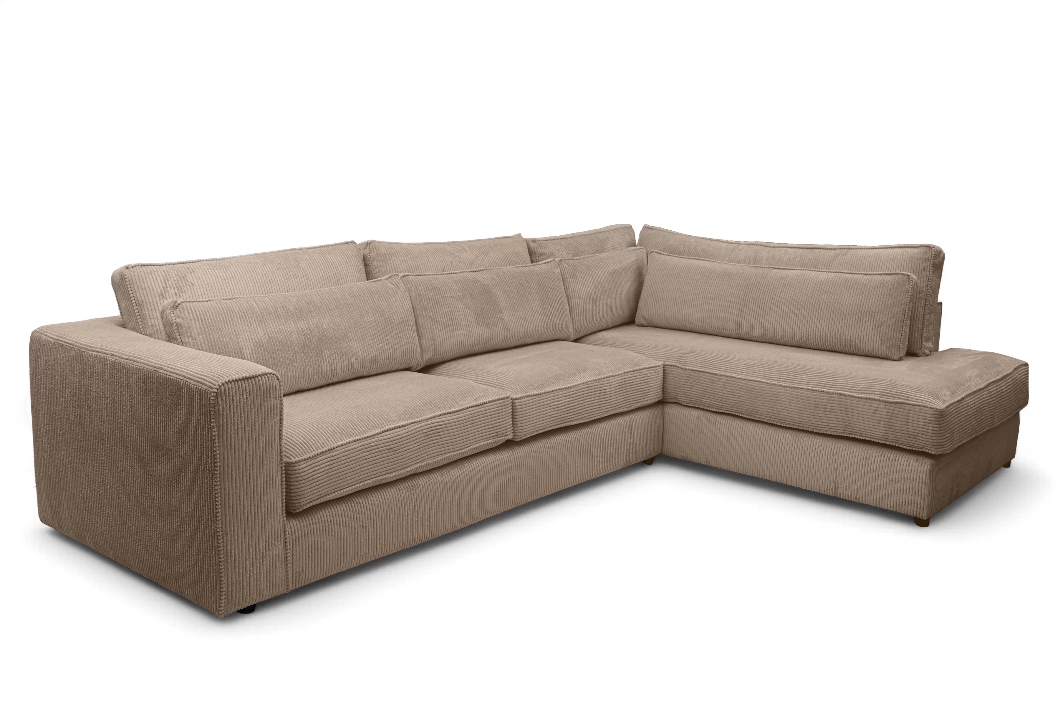 Rohová sedacia súprava Larina pravá - svetlohnedý menčester Lincoln 17 Rohová sedacia súprava do obývacej izby Larina pravá strana - jasnobrazowy MENČESTER Lincoln 17