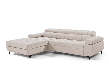 Rohová pohovka Dragonis L II s rozkladom ľavostranná - béžový šenil Perfect harmony 07 Rohová sedacia súprava Dragonis L II s funkciou spánku Ľavá strana - béžový šenil Perfect harmony 07