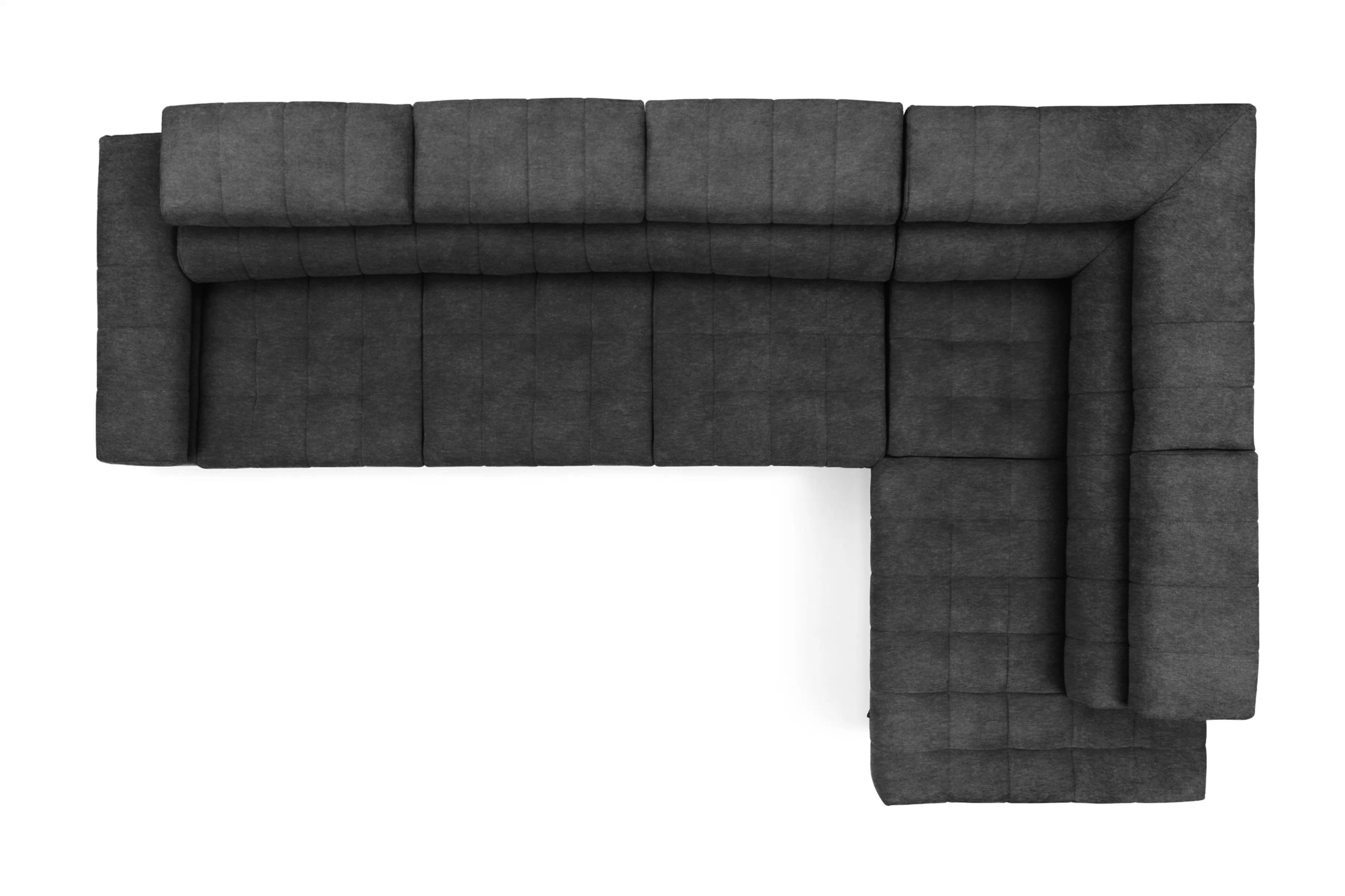 Rozkladacia rohová sedacia súprava Dragonis Maxi pravá - grafitový ľahkočistiaci zamat Zetta 305 Rohová sedacia súprava Dragonis Maxi s funkciou spánku pravá strana - Grafitový velúr ľahkočistiaci Zetta 305