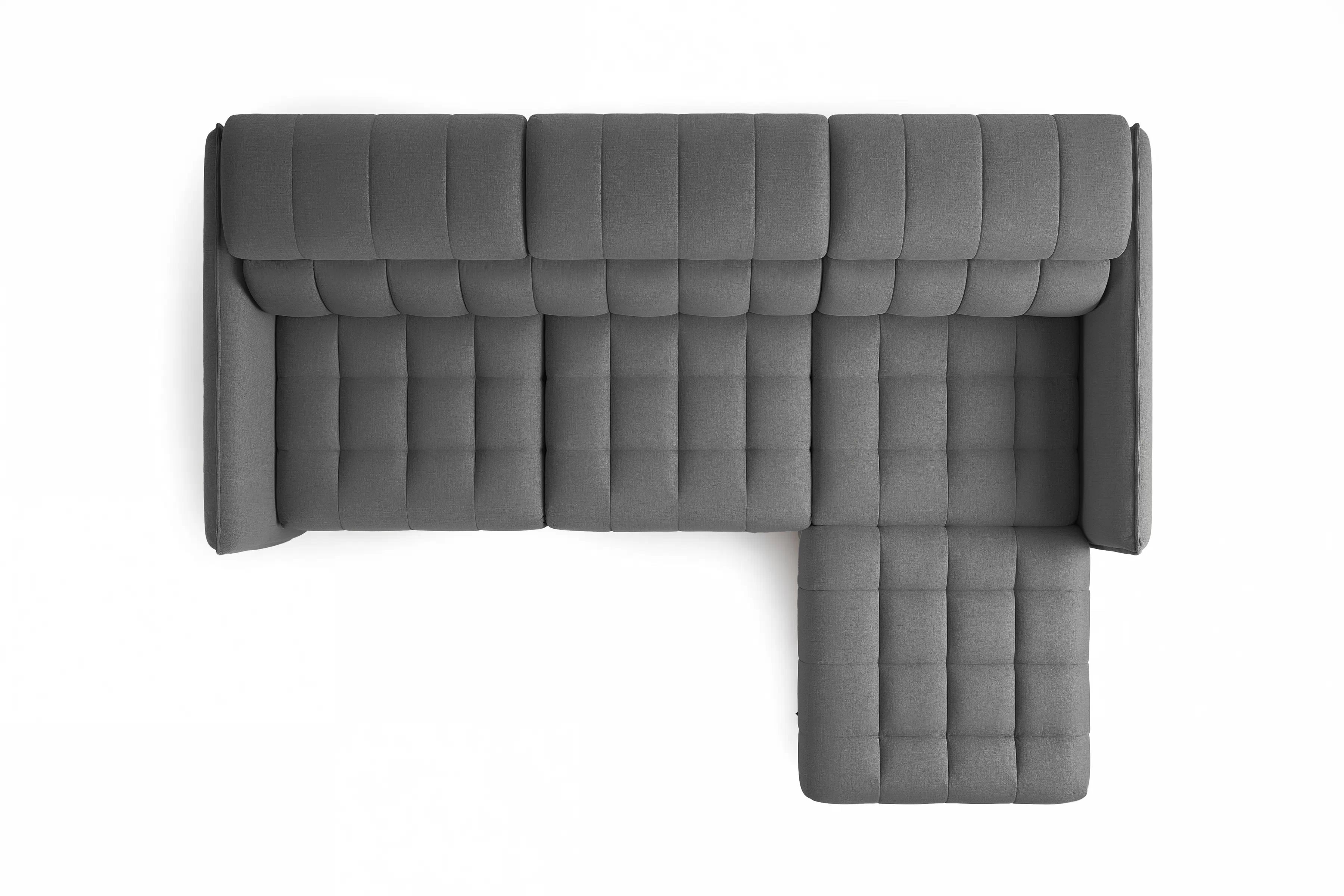 Rohová pohovka Elarias Mini s rozkladem univerzální levá/pravá - šedá tkanina Ado 1614 Gargoyle Rohová sedací souprava Elarias Mini rozkládací uniwersalny Levá/pravý - šedá plecionka Ado 1614 Gargoyle