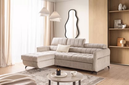 Rozkladacia rohová sedacia súprava Elarias Mini univerzálna Rohová sedacia súprava Elarias Mini s funkciou spánku uniwersalny Ľavý/Pravý