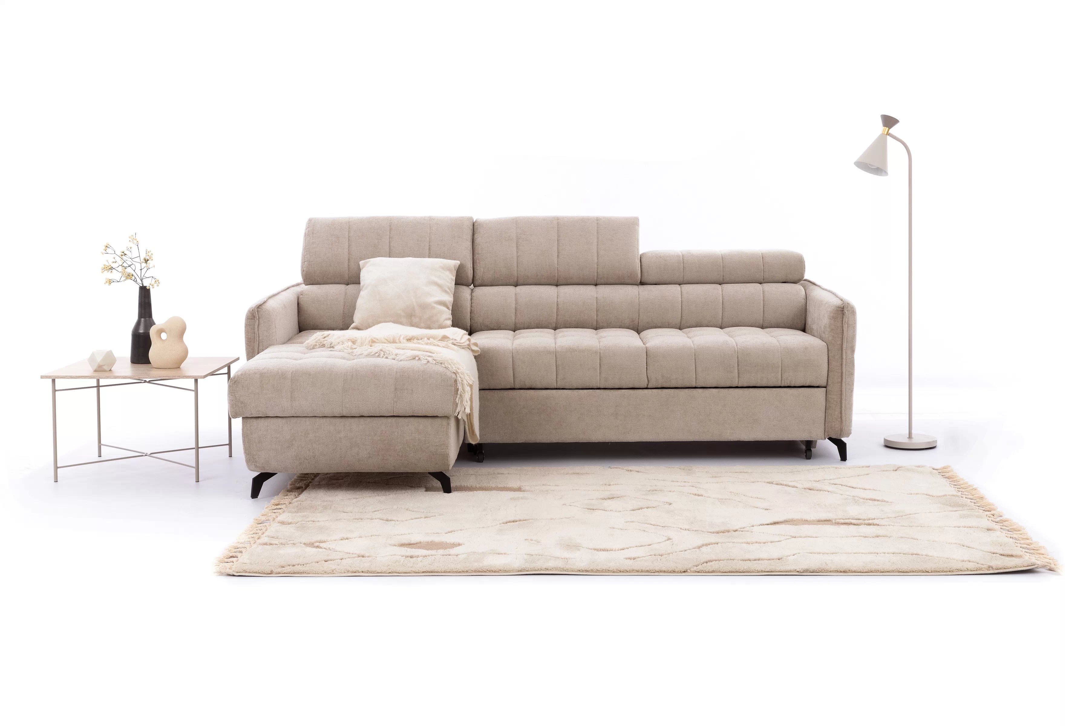 Rozkladacia rohová sedacia súprava Elarias Mini univerzálna Rohová sedacia súprava Elarias Mini s funkciou spánku uniwersalny Ľavý/Pravý