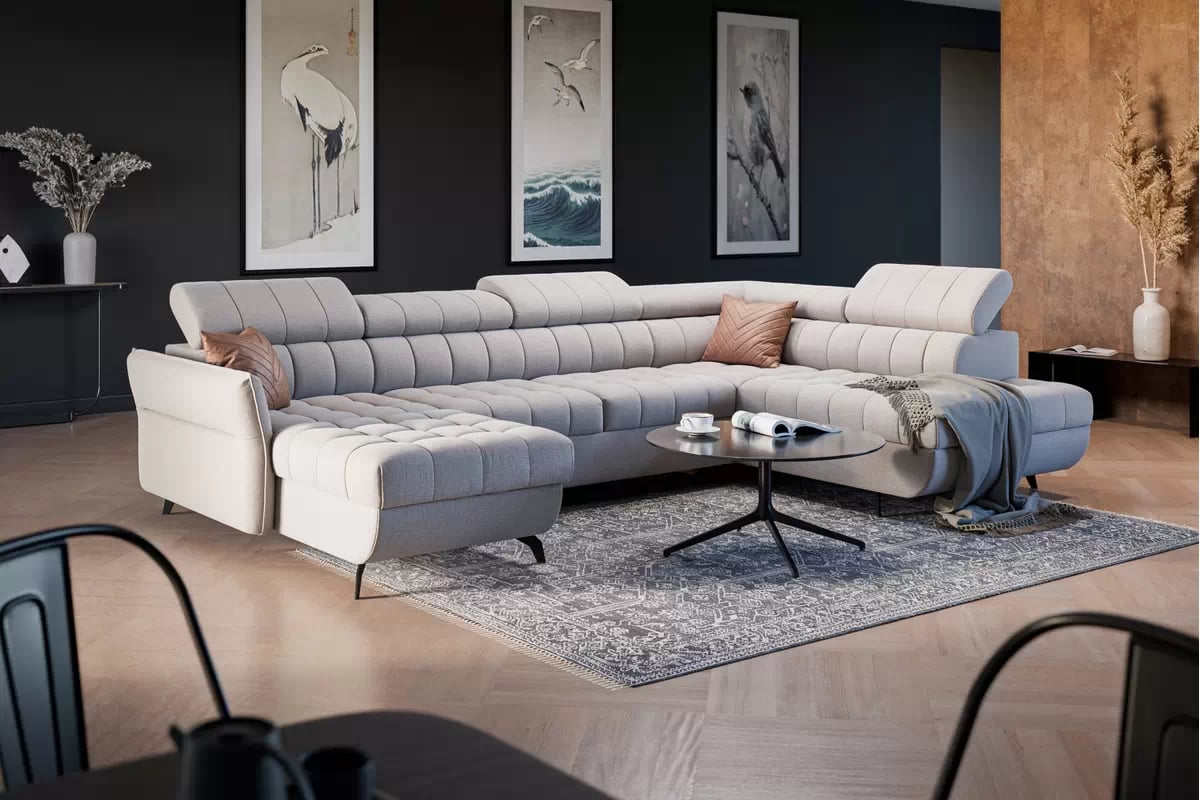 Rozkládací rohová sedací souprava Elarias U II Rohová sedací souprava Elarias U II s funkcí spaní