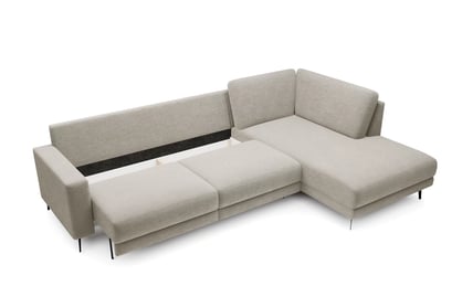 Rohová sedací souprava Elentio L pravá s rozkladem - béžová pletenina Loft 02 Beige Rohová sedací souprava Elentio L rozkladany pro obývacího pokoje pravá - béžová plecionka Loft 02 Beige