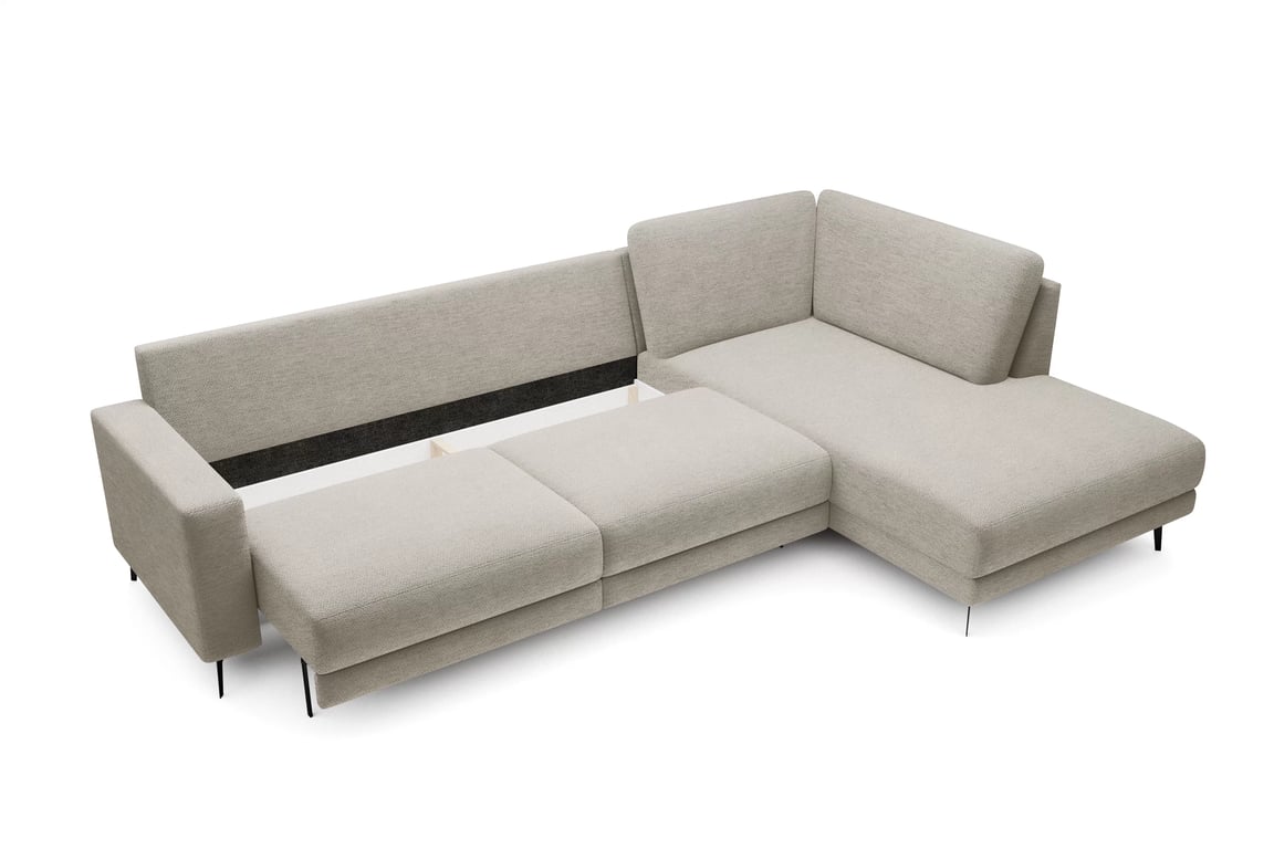Rohová sedací souprava Elentio L pravá s rozkladem - béžová pletenina Loft 02 Beige Rohová sedací souprava Elentio L rozkladany pro obývacího pokoje pravá - béžová plecionka Loft 02 Beige