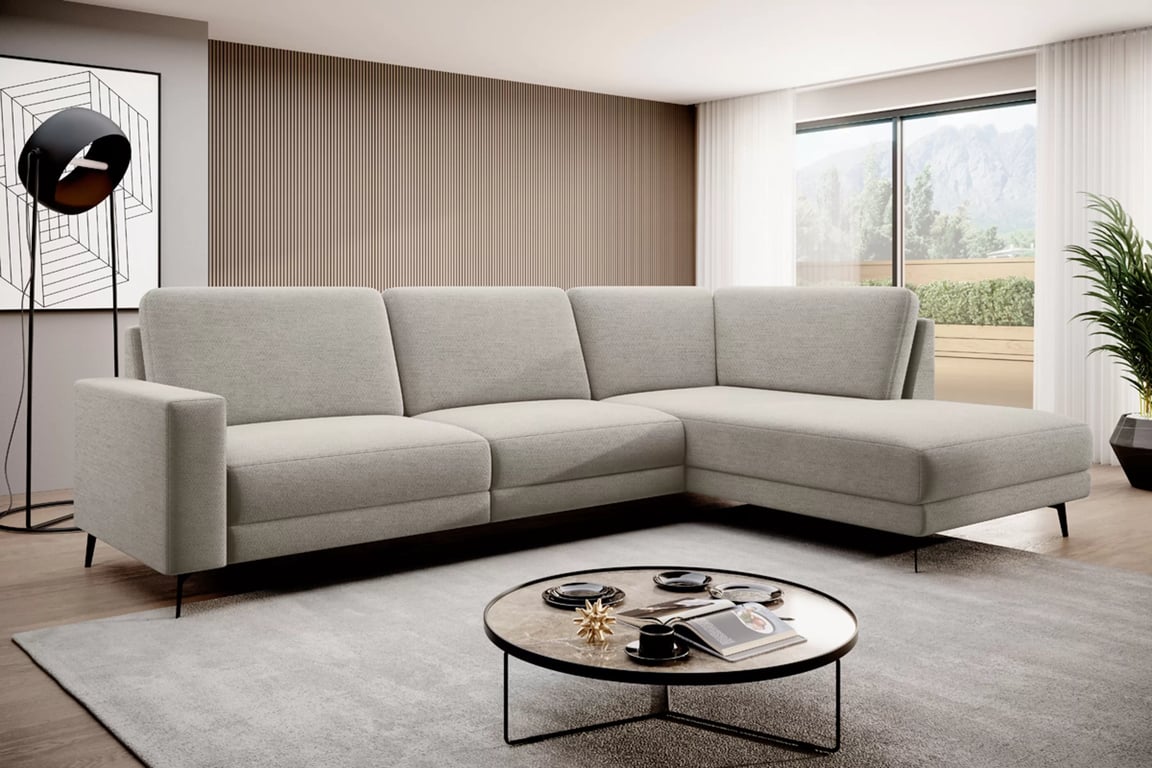 Rohová sedací souprava Elentio L pravá s rozkladem - béžová pletenina Loft 02 Beige Rohová sedací souprava Elentio L rozkladany pro obývacího pokoje pravá - béžová plecionka Loft 02 Beige