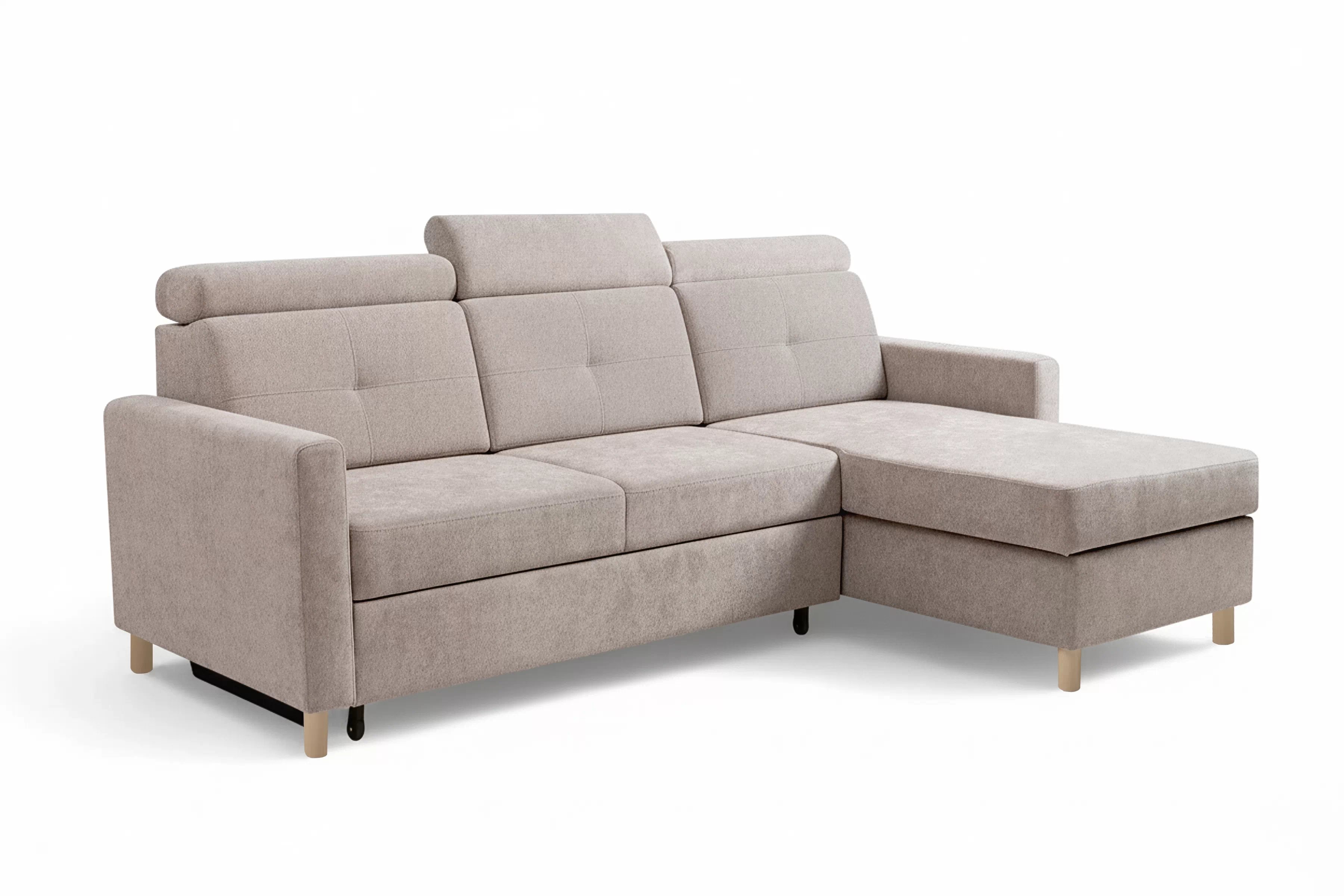 Rohová sedačka Filo s rozkladom univerzálna ľavá/pravá - béžová látka Wind 11 Rohová sedacia súprava Filo s funkciou spánku uniwersalny Ľavý/Pravý - Béžová plecionka Wind 11