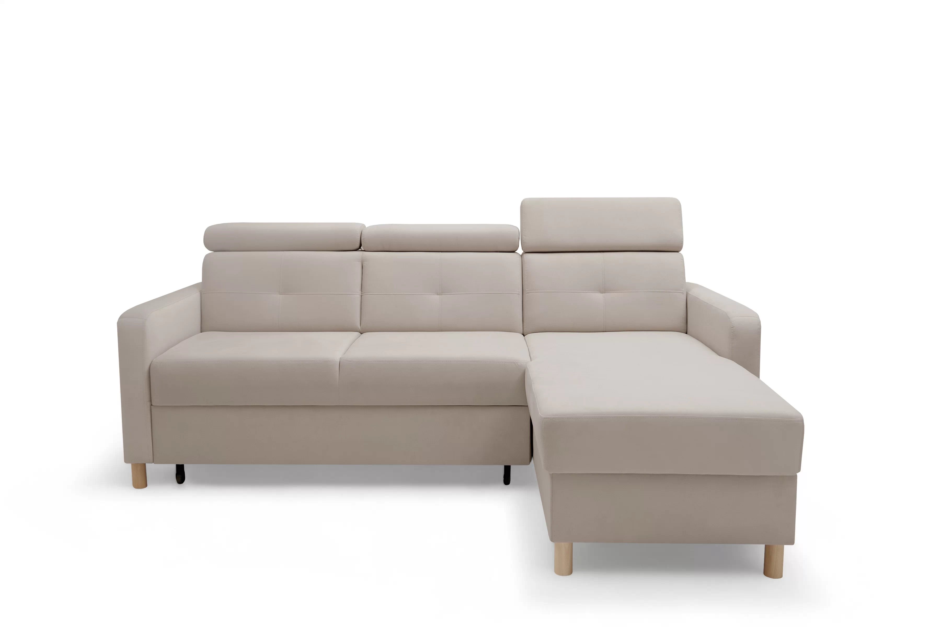 Rohová sedačka Filo s rozkladom univerzálna ľavá/pravá - béžový zamat Jasmine 22 Rohová sedacia súprava Filo s funkciou spánku uniwersalny Ľavý/Pravý - béžový velúr Jasmine 22