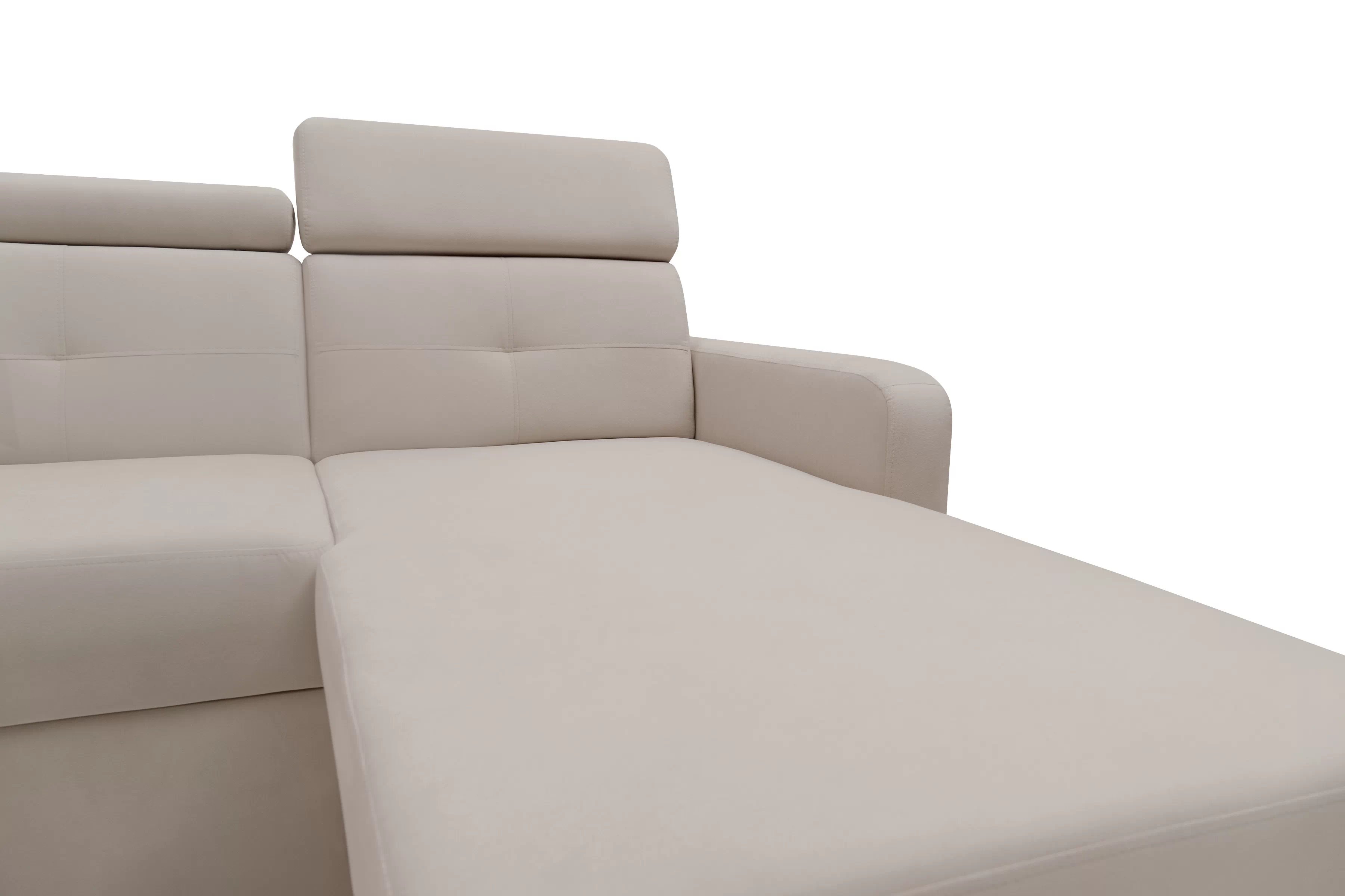 Rohová sedačka Filo s rozkladom univerzálna ľavá/pravá - béžový zamat Jasmine 22 Rohová sedacia súprava Filo s funkciou spánku uniwersalny Ľavý/Pravý - béžový velúr Jasmine 22