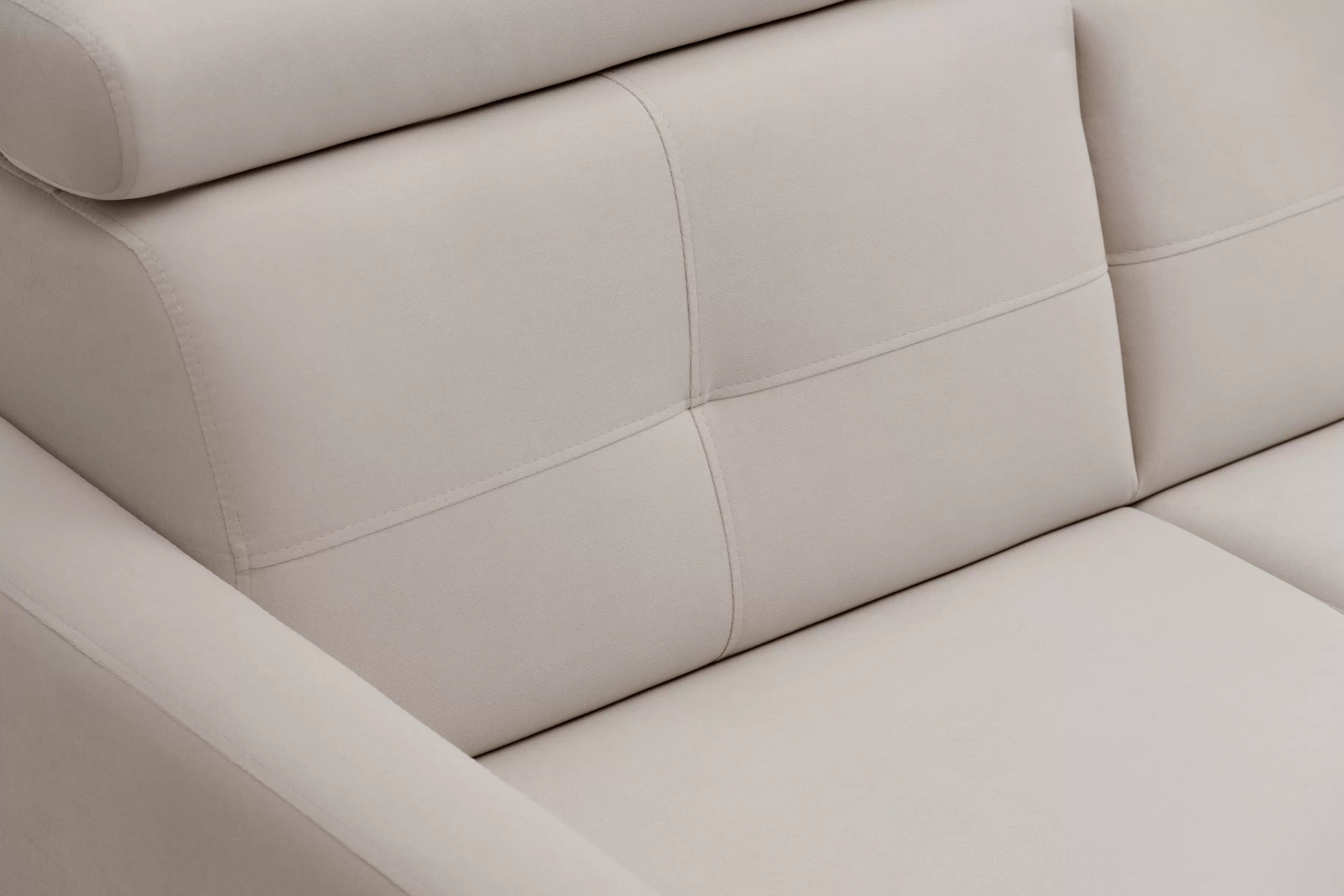 Rohová sedačka Filo s rozkladom univerzálna ľavá/pravá - béžový zamat Jasmine 22 Rohová sedacia súprava Filo s funkciou spánku uniwersalny Ľavý/Pravý - béžový velúr Jasmine 22