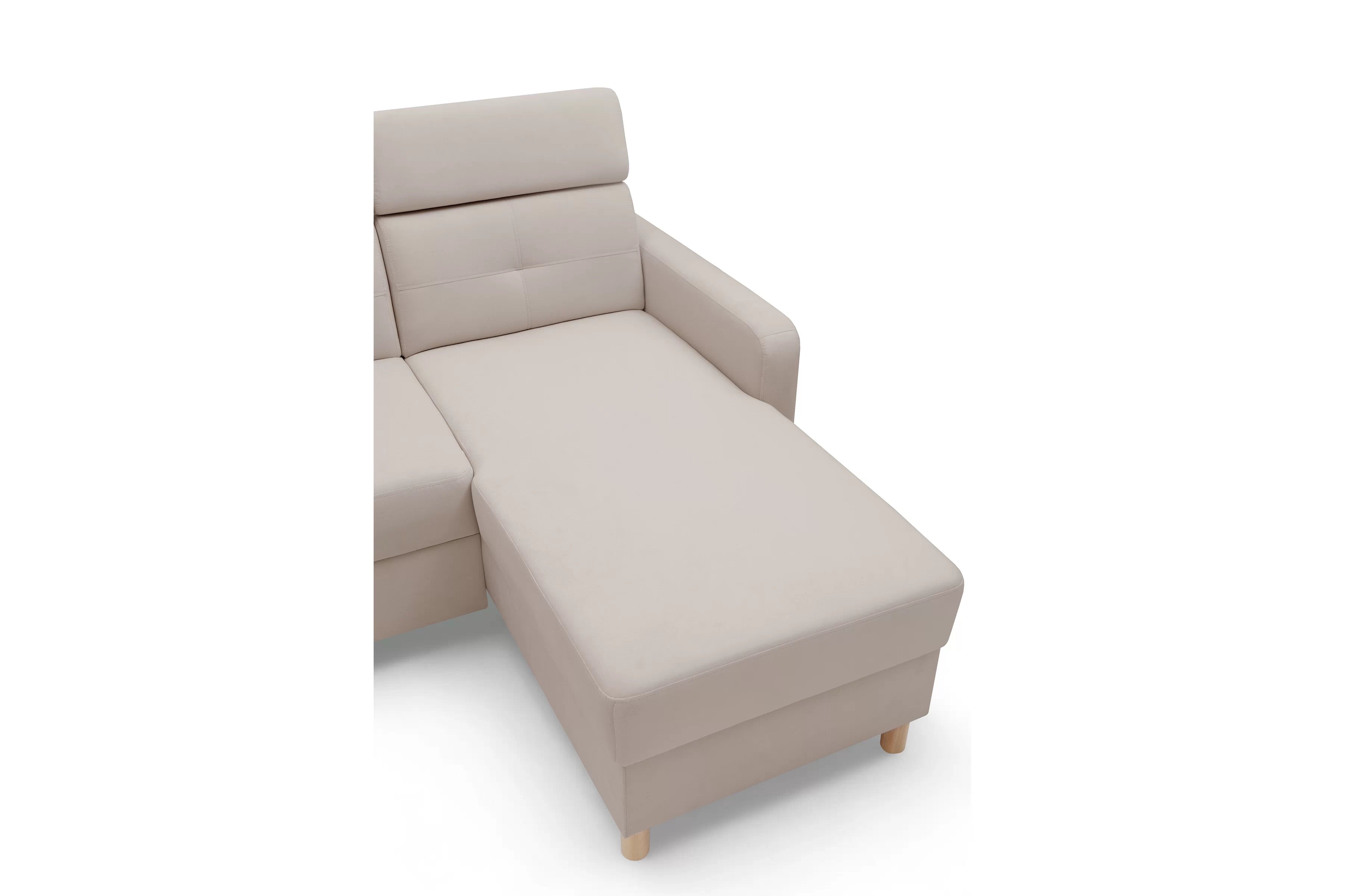 Rohová sedačka Filo s rozkladom univerzálna ľavá/pravá - béžový zamat Jasmine 22 Rohová sedacia súprava Filo s funkciou spánku uniwersalny Ľavý/Pravý - béžový velúr Jasmine 22