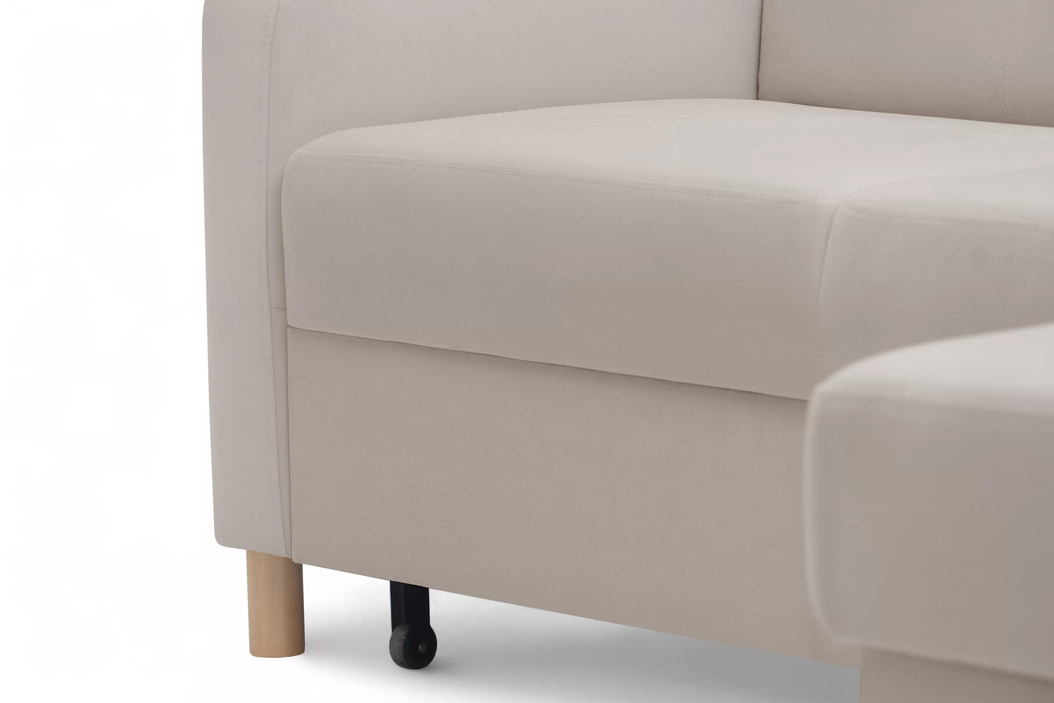 Rohová sedačka Filo s rozkladom univerzálna ľavá/pravá - béžový zamat Jasmine 22 Rohová sedacia súprava Filo s funkciou spánku uniwersalny Ľavý/Pravý - béžový velúr Jasmine 22