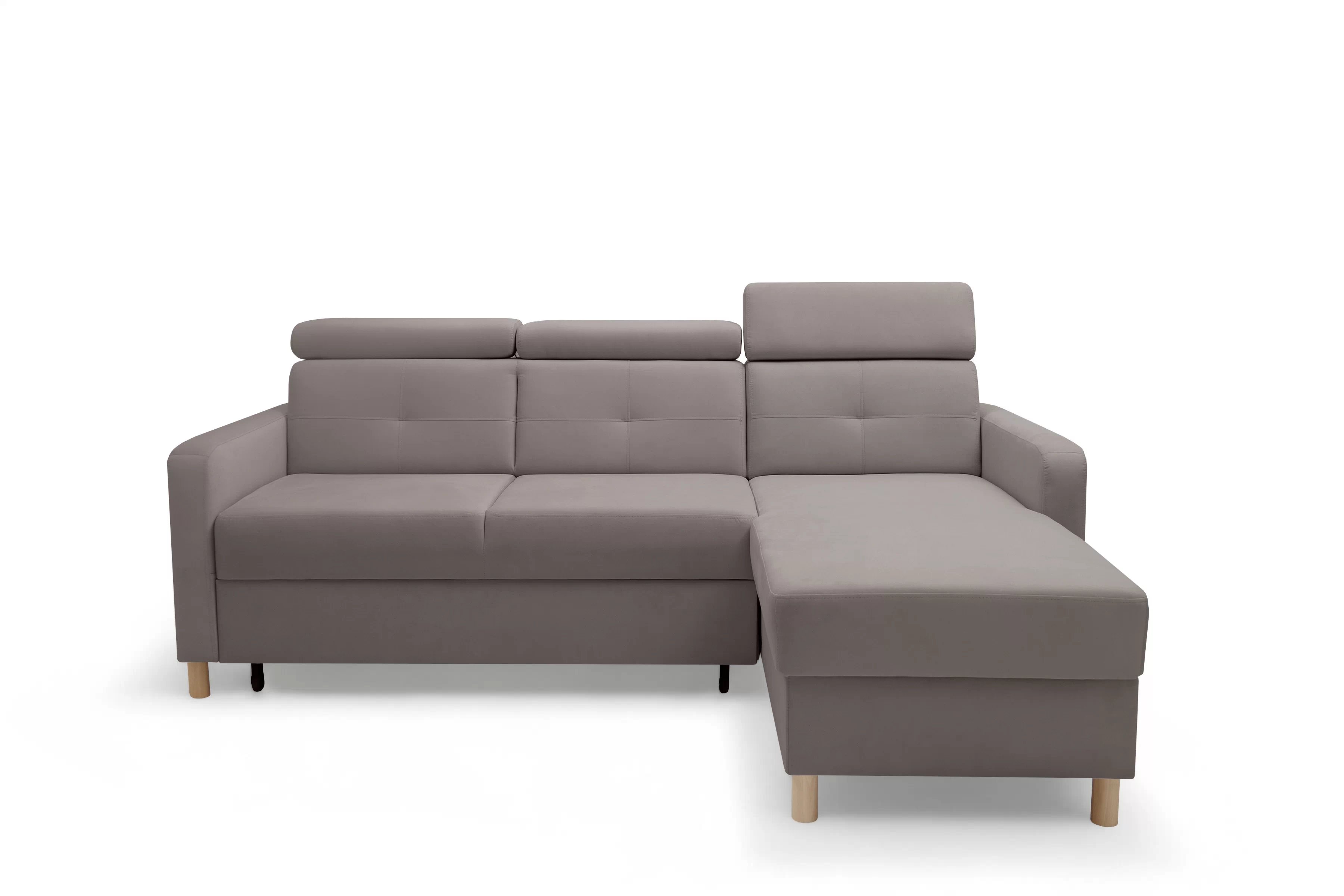 Rohová sedačka Filo s rozkladom univerzálna ľavá/pravá - tmavý béžový zamat Jasmine 25 Rohová sedacia súprava Filo s funkciou spánku uniwersalny Ľavý/Pravý - ciemno béžový velúr Jasmine 25 