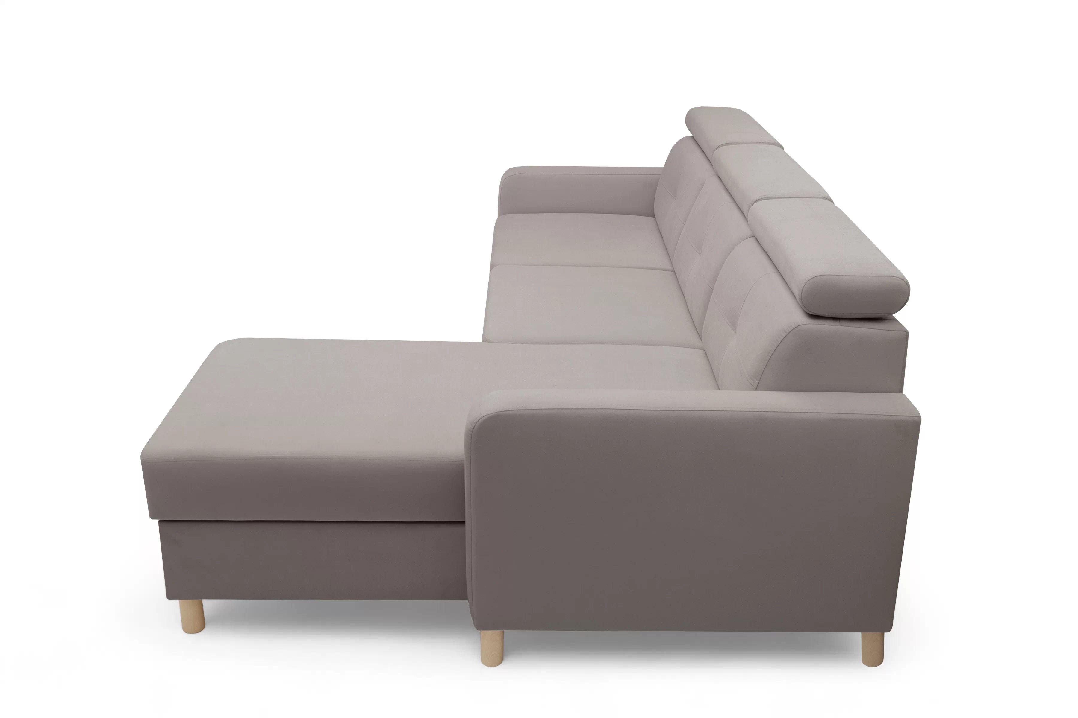 Rohová sedačka Filo s rozkladom univerzálna ľavá/pravá - tmavý béžový zamat Jasmine 25 Rohová sedacia súprava Filo s funkciou spánku uniwersalny Ľavý/Pravý - ciemno béžový velúr Jasmine 25 