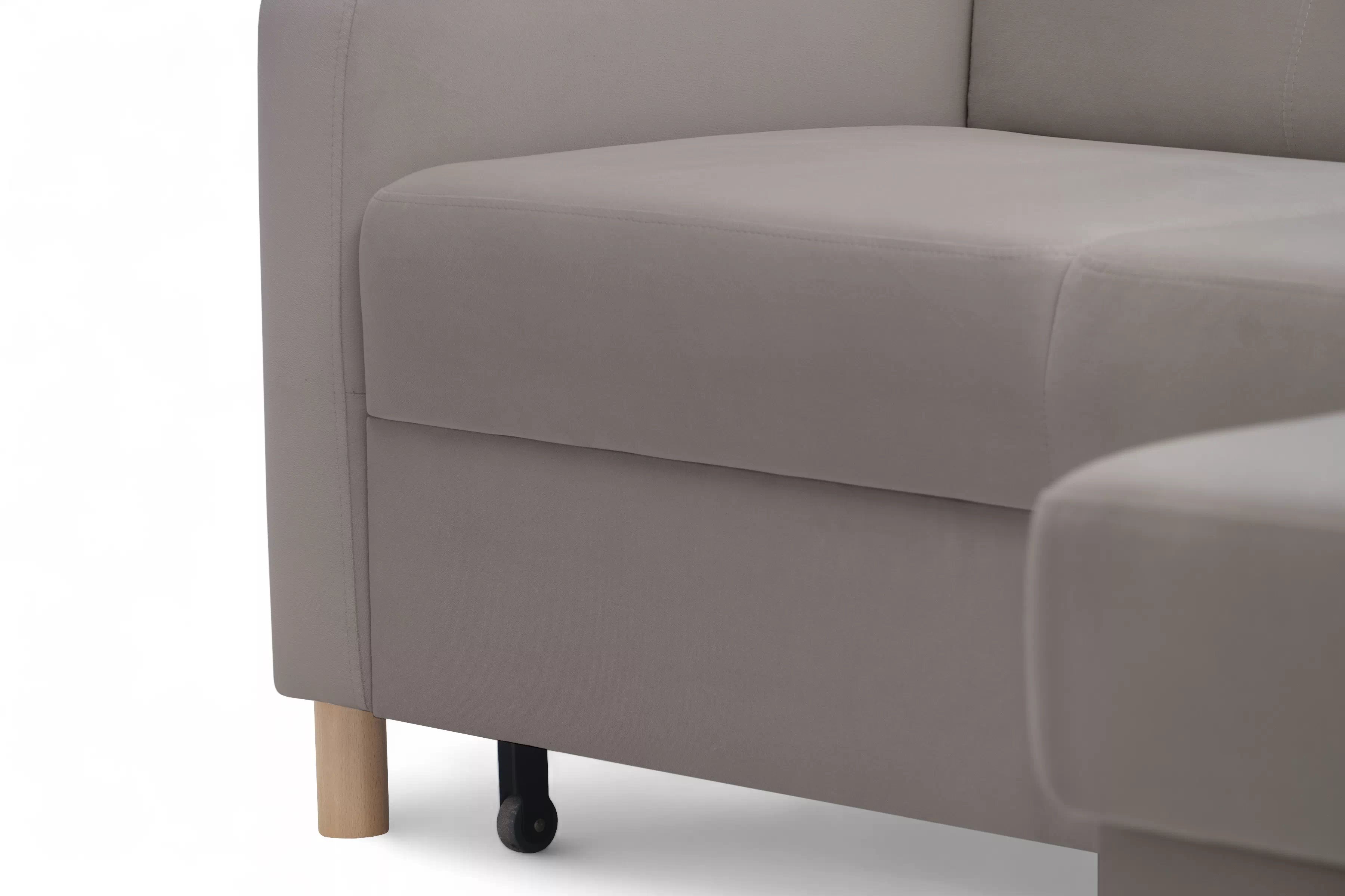 Rohová sedačka Filo s rozkladom univerzálna ľavá/pravá - tmavý béžový zamat Jasmine 25 Rohová sedacia súprava Filo s funkciou spánku uniwersalny Ľavý/Pravý - ciemno béžový velúr Jasmine 25 