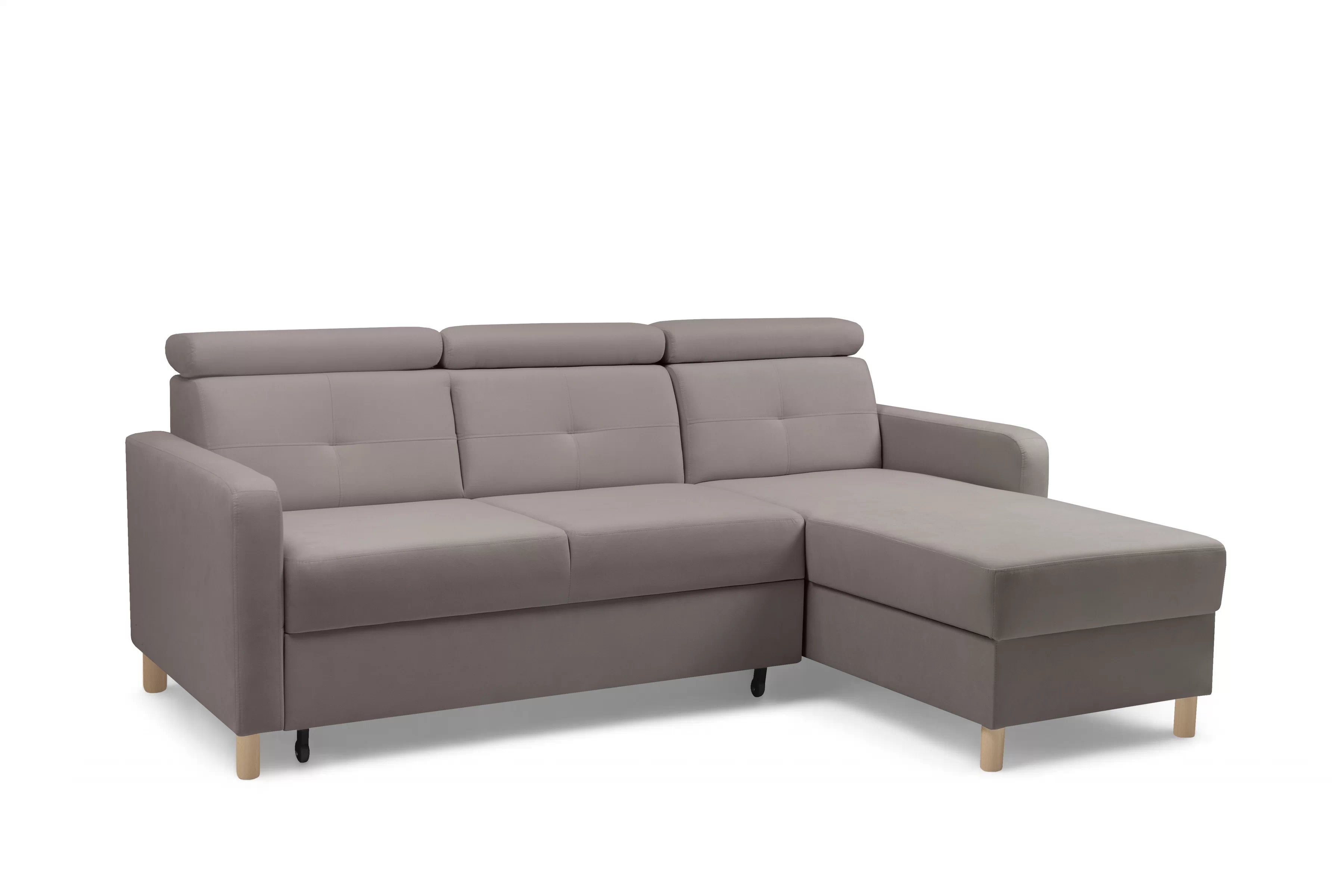 Rohová sedačka Filo s rozkladom univerzálna ľavá/pravá - tmavý béžový zamat Jasmine 25 Rohová sedacia súprava Filo s funkciou spánku uniwersalny Ľavý/Pravý - ciemno béžový velúr Jasmine 25 