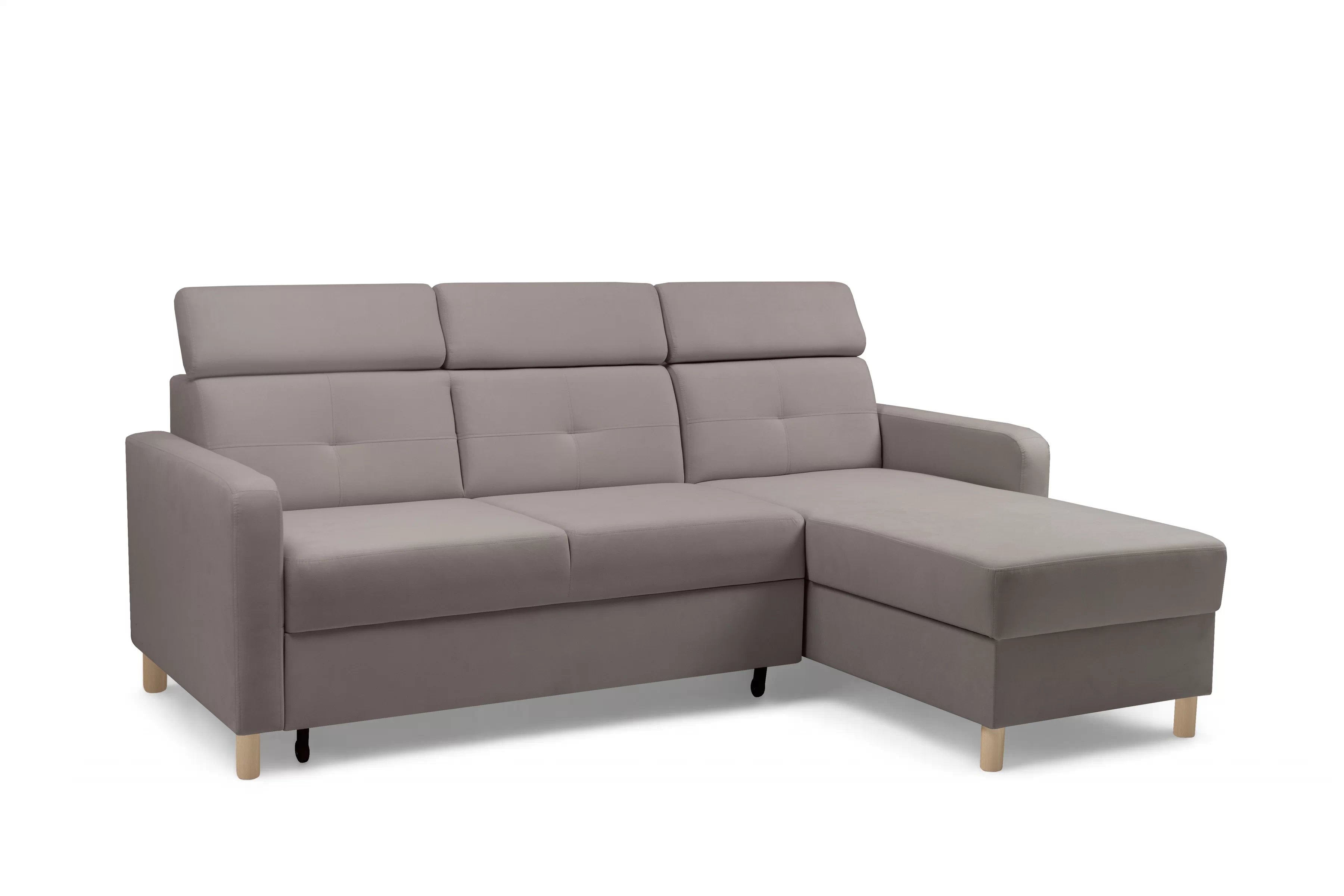 Rohová sedačka Filo s rozkladom univerzálna ľavá/pravá - tmavý béžový zamat Jasmine 25 Rohová sedacia súprava Filo s funkciou spánku uniwersalny Ľavý/Pravý - ciemno béžový velúr Jasmine 25 