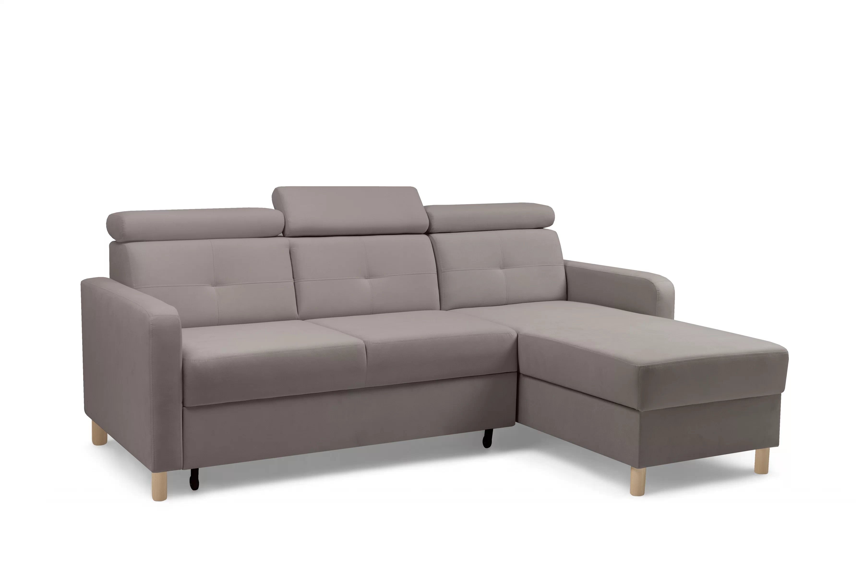 Rohová sedačka Filo s rozkladom univerzálna ľavá/pravá - tmavý béžový zamat Jasmine 25 Rohová sedacia súprava Filo s funkciou spánku uniwersalny Ľavý/Pravý - ciemno béžový velúr Jasmine 25 