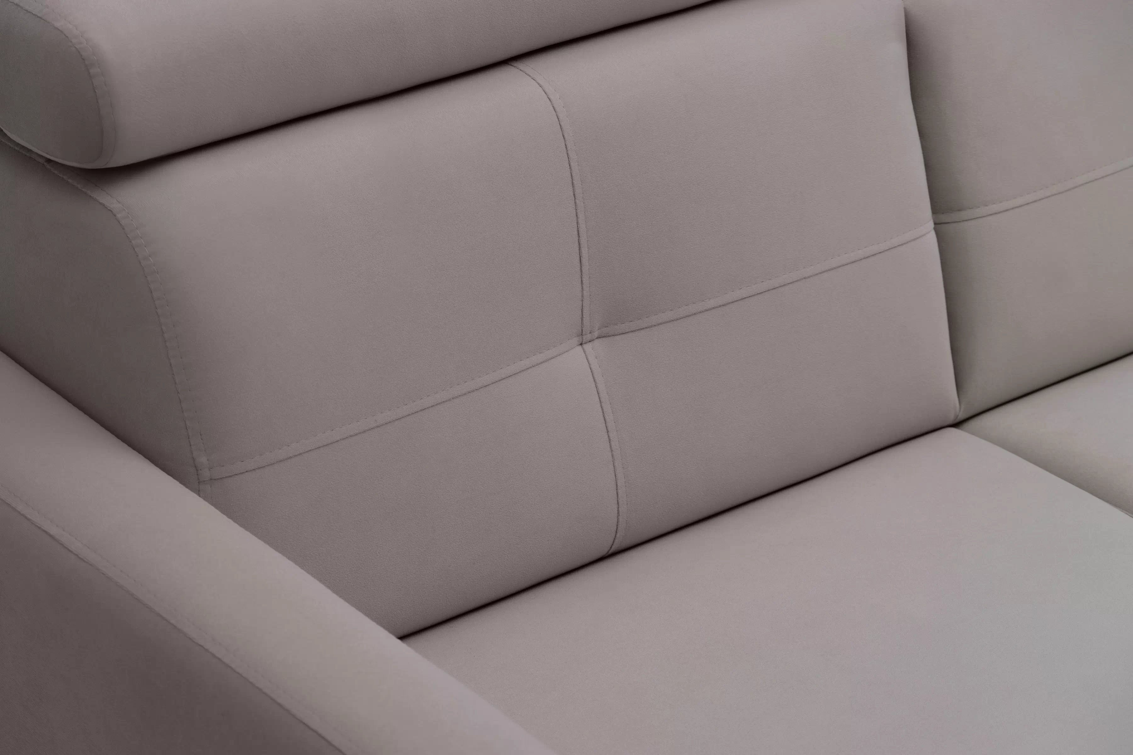 Rohová sedačka Filo s rozkladom univerzálna ľavá/pravá - tmavý béžový zamat Jasmine 25 Rohová sedacia súprava Filo s funkciou spánku uniwersalny Ľavý/Pravý - ciemno béžový velúr Jasmine 25 