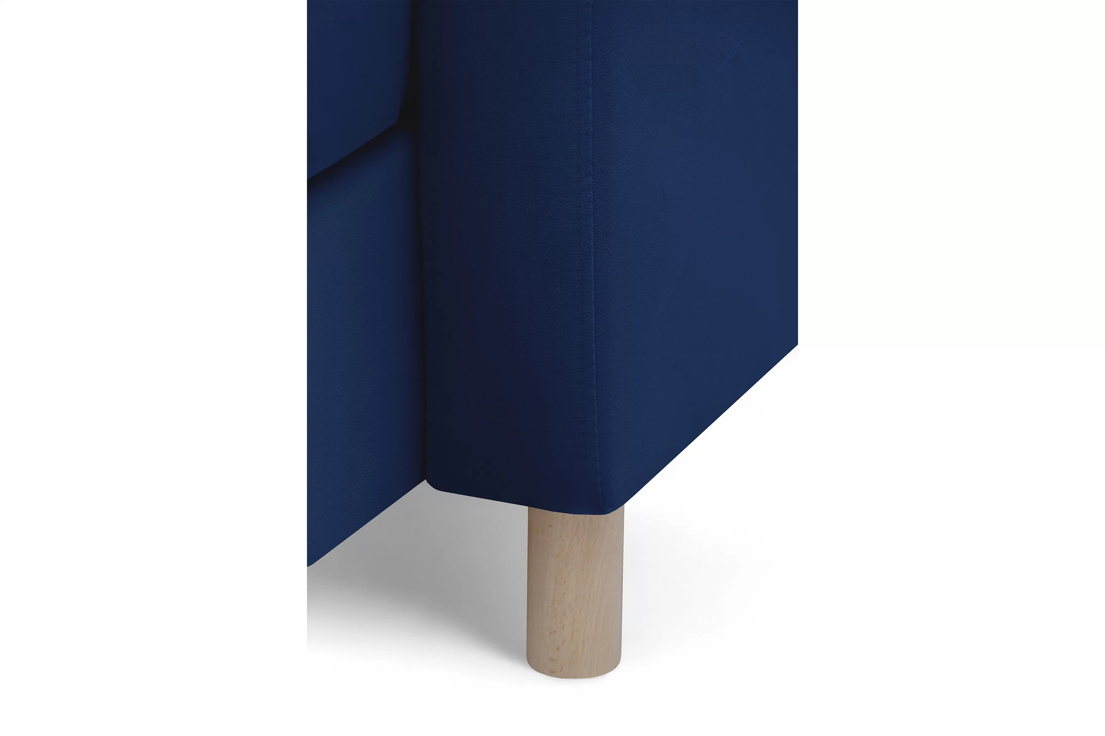 Rohová pohovka Filo s rozkladem univerzální levá/pravá - modrý samet Bluvel 86 Rohová sedací souprava Filo rozkládací uniwersalny Levá/pravý - modrá samet Bluvel 86