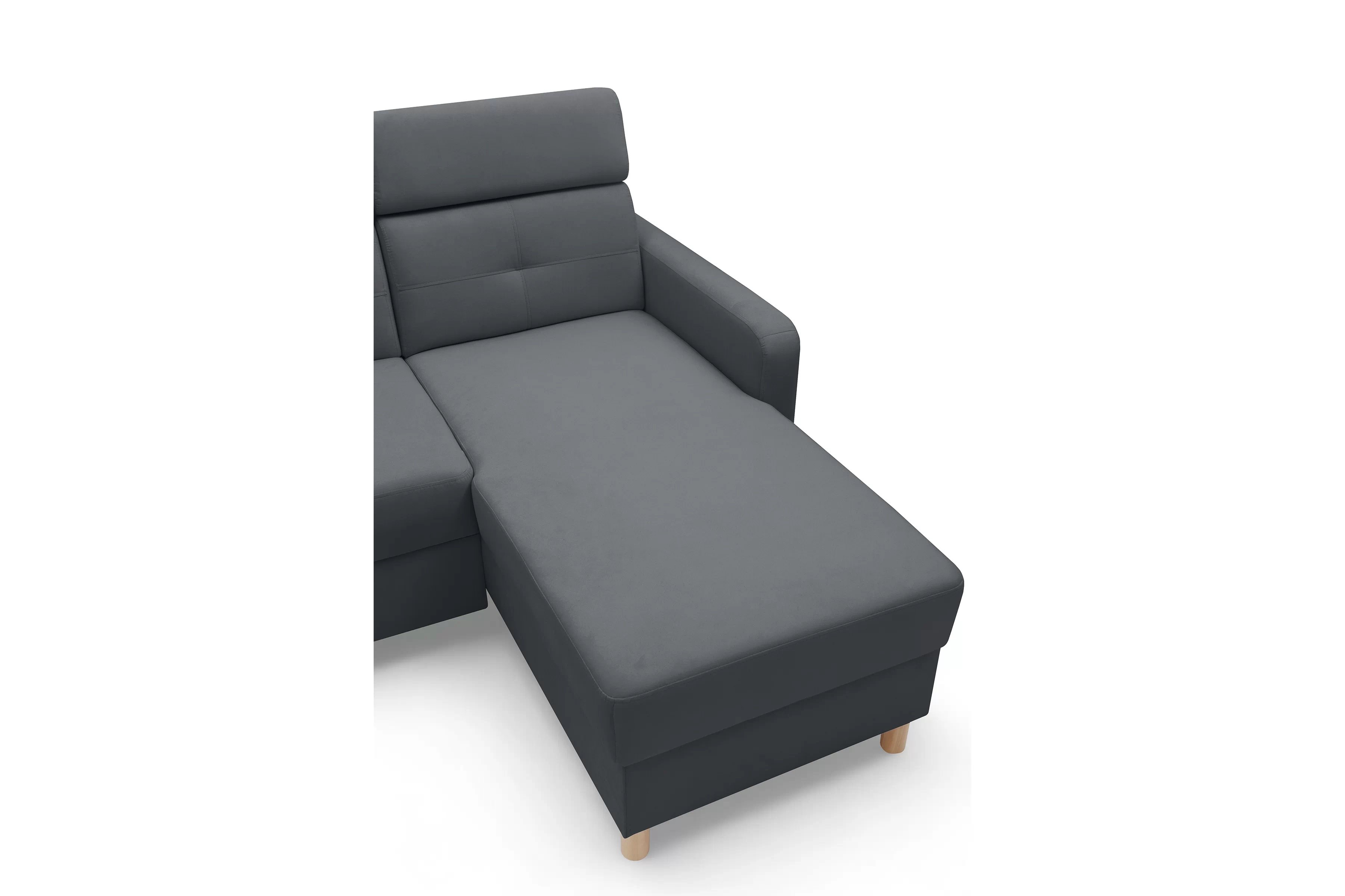 Rohová sedačka Filo s rozkladom univerzálna ľavá/pravá - sivý zamat Jasmine 96 Rohová sedacia súprava Filo s funkciou spánku uniwersalny Ľavý/Pravý - šedý velúr Jasmine 96 