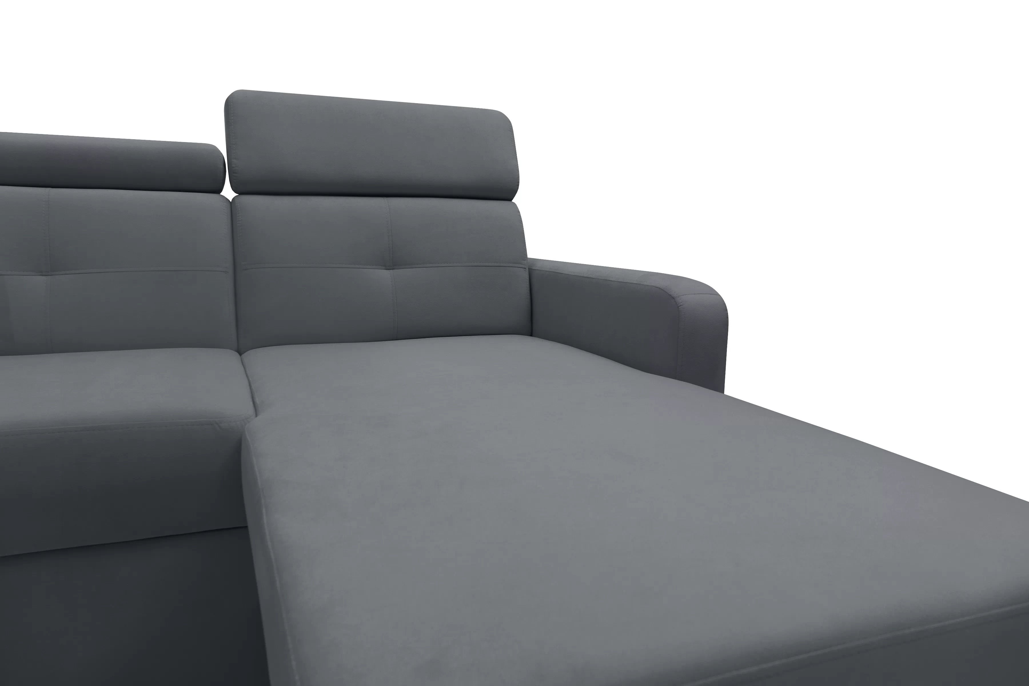 Rohová sedačka Filo s rozkladom univerzálna ľavá/pravá - sivý zamat Jasmine 96 Rohová sedacia súprava Filo s funkciou spánku uniwersalny Ľavý/Pravý - šedý velúr Jasmine 96 