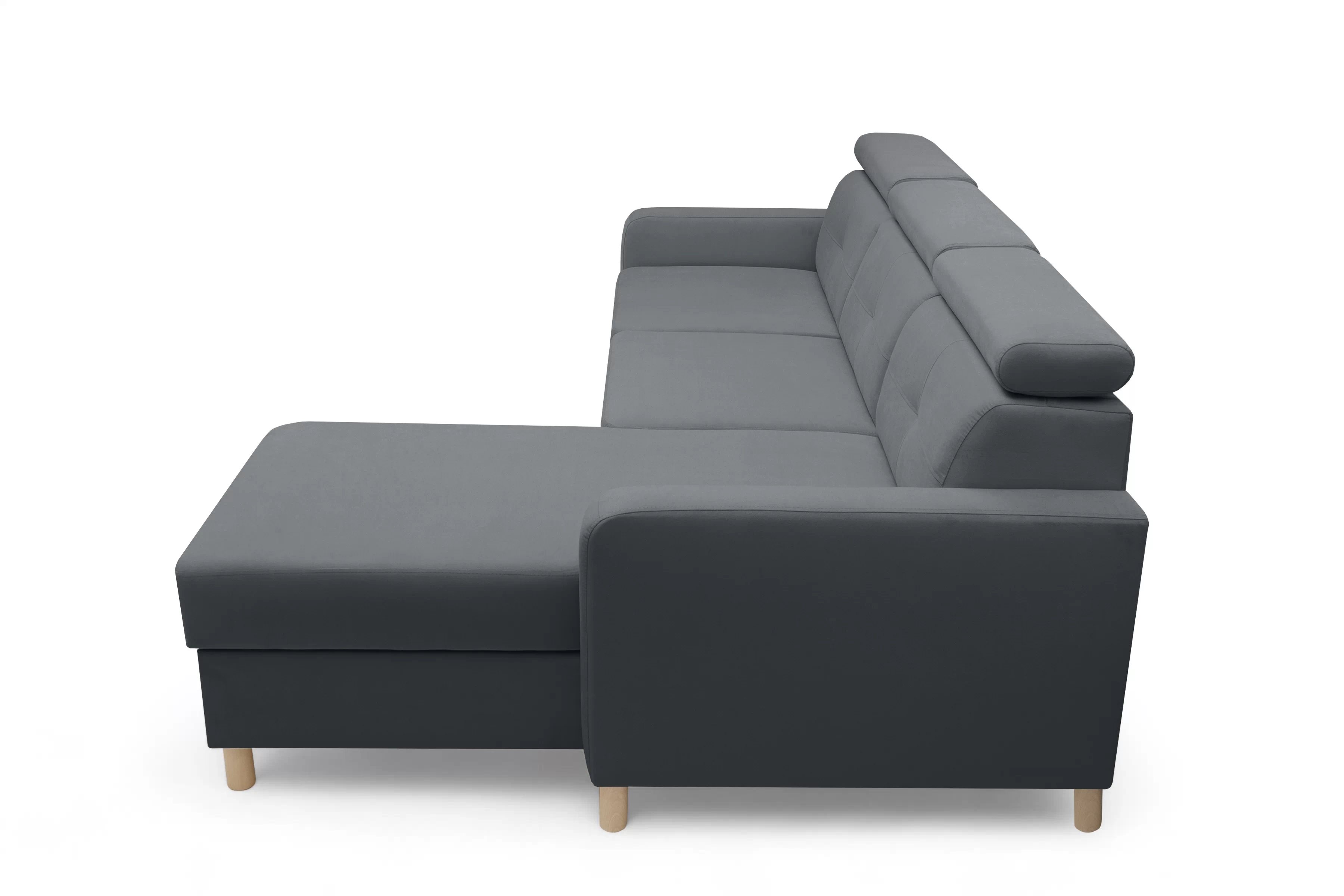 Rohová sedačka Filo s rozkladom univerzálna ľavá/pravá - sivý zamat Jasmine 96 Rohová sedacia súprava Filo s funkciou spánku uniwersalny Ľavý/Pravý - šedý velúr Jasmine 96 