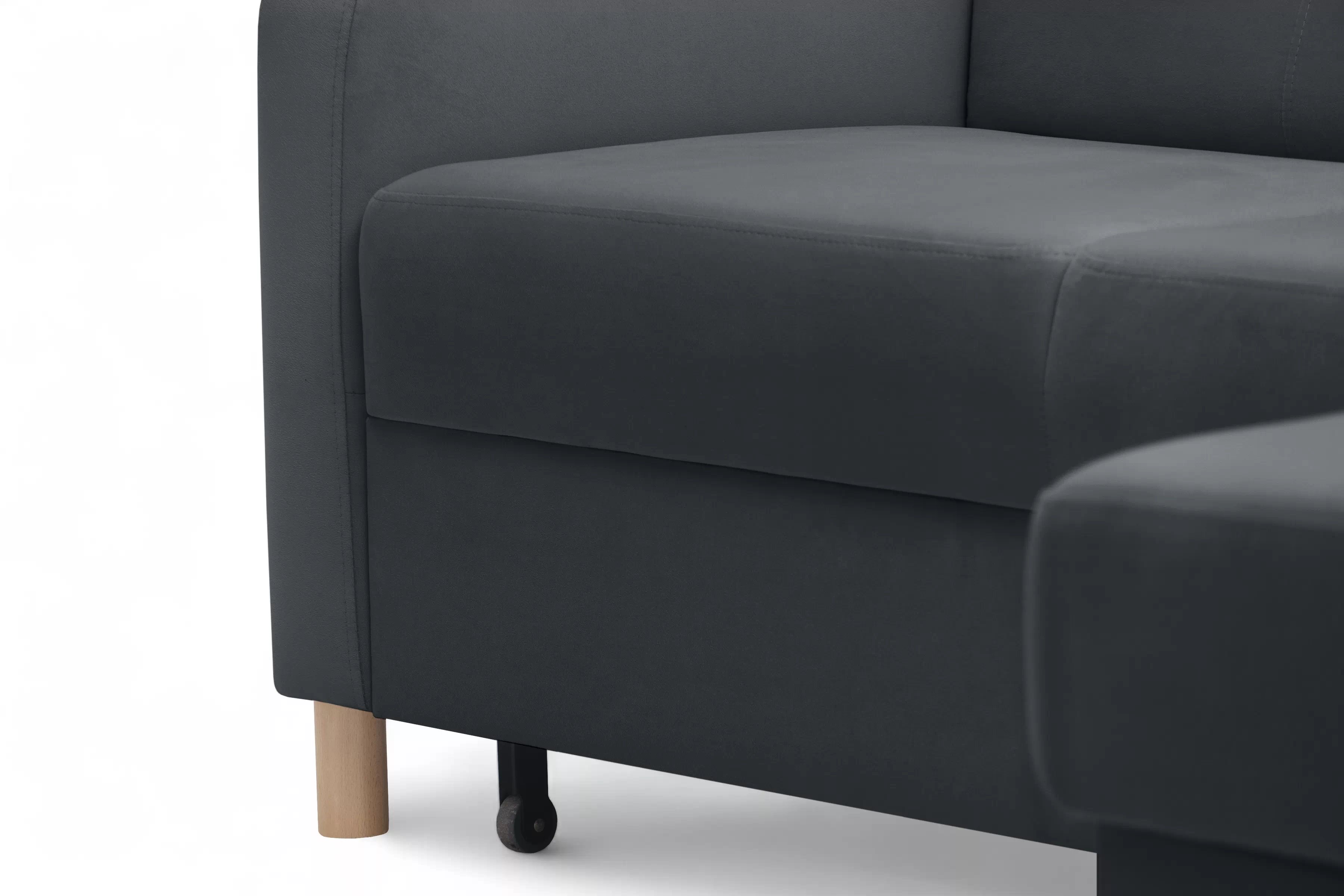 Rohová sedačka Filo s rozkladom univerzálna ľavá/pravá - sivý zamat Jasmine 96 Rohová sedacia súprava Filo s funkciou spánku uniwersalny Ľavý/Pravý - šedý velúr Jasmine 96 