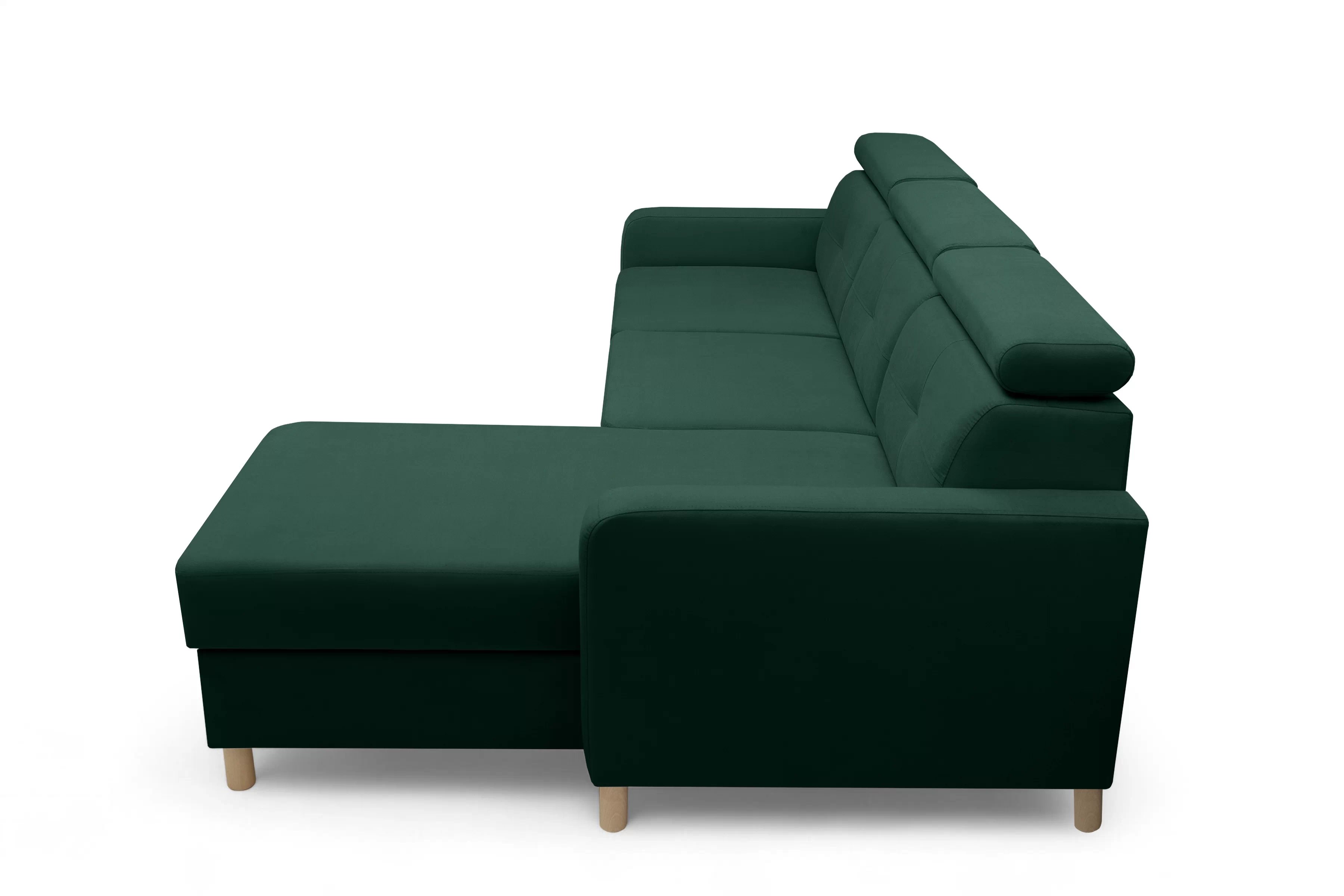 Rohová sedačka Filo s rozkladom univerzálna ľavá/pravá - zelený zamat Bluvel 78 Rohová sedacia súprava Filo s funkciou spánku uniwersalny Ľavý/Pravý- Zelený velúr Bluvel 78