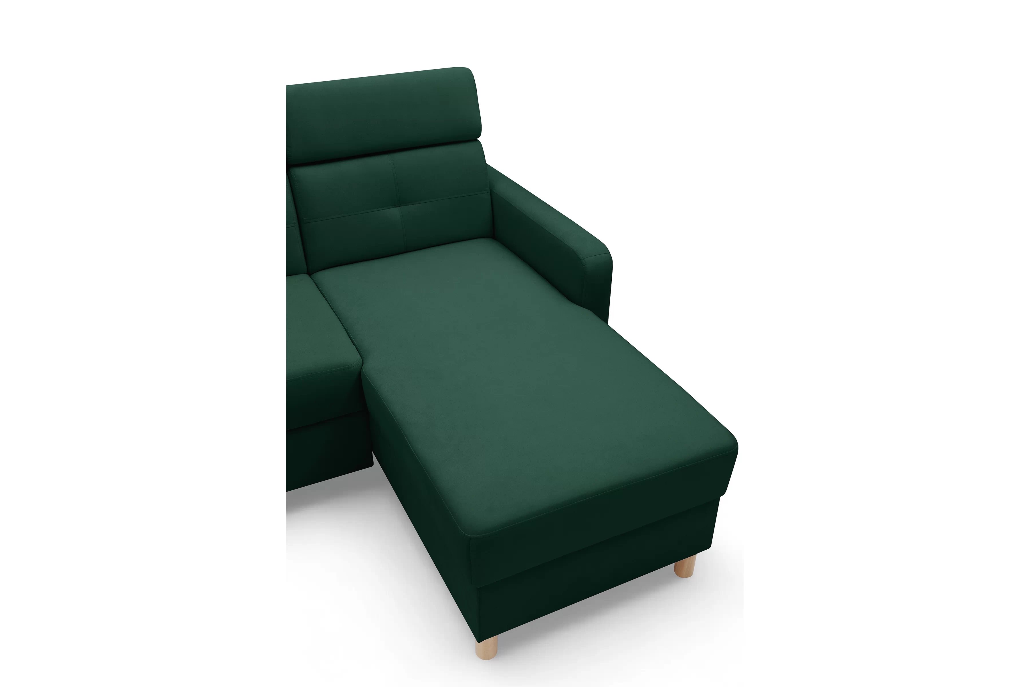 Rohová sedačka Filo s rozkladom univerzálna ľavá/pravá - zelený zamat Bluvel 78 Rohová sedacia súprava Filo s funkciou spánku uniwersalny Ľavý/Pravý- Zelený velúr Bluvel 78