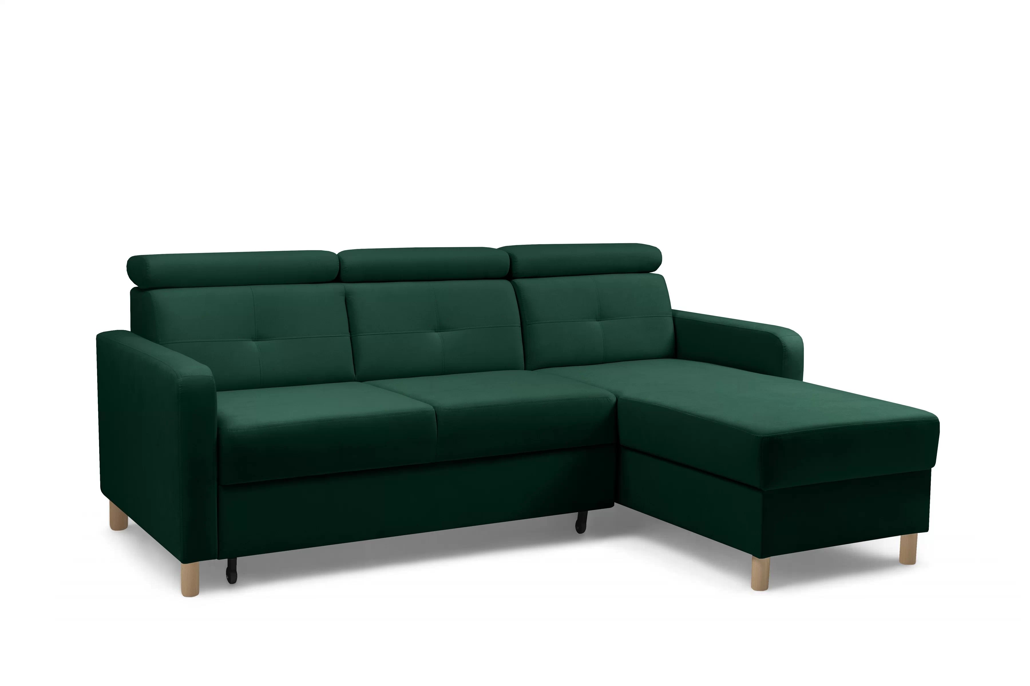 Rohová sedačka Filo s rozkladom univerzálna ľavá/pravá - zelený zamat Bluvel 78 Rohová sedacia súprava Filo s funkciou spánku uniwersalny Ľavý/Pravý- Zelený velúr Bluvel 78