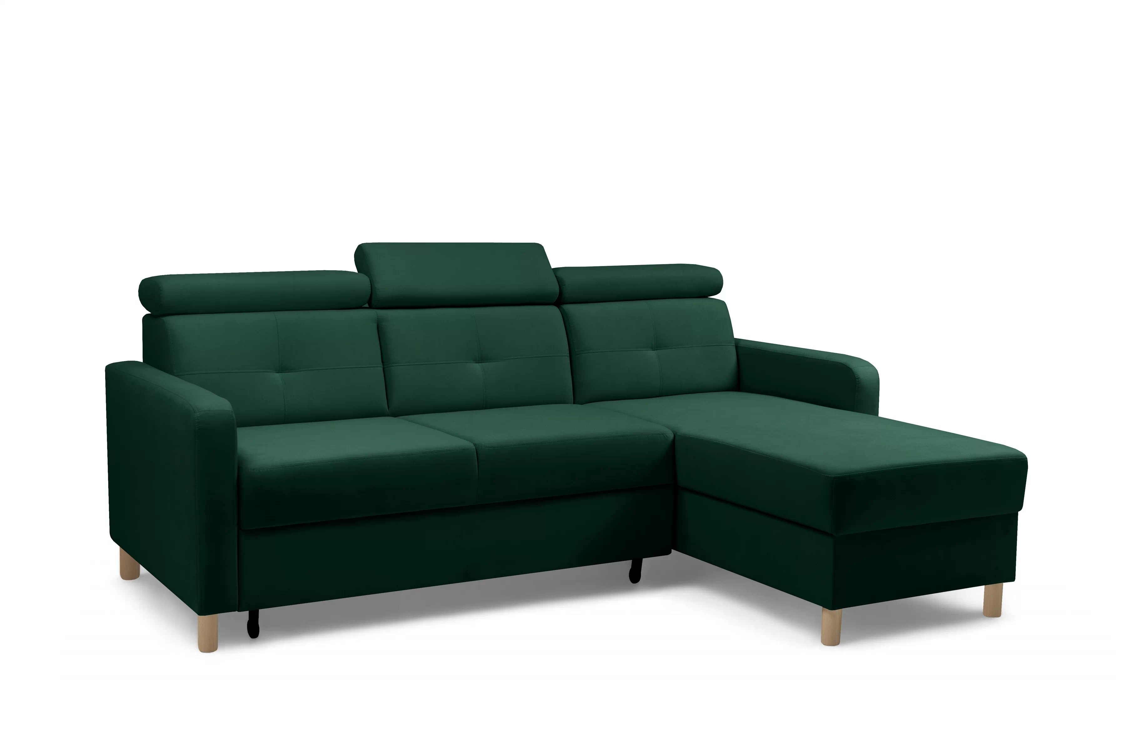 Rohová sedačka Filo s rozkladom univerzálna ľavá/pravá - zelený zamat Bluvel 78 Rohová sedacia súprava Filo s funkciou spánku uniwersalny Ľavý/Pravý- Zelený velúr Bluvel 78