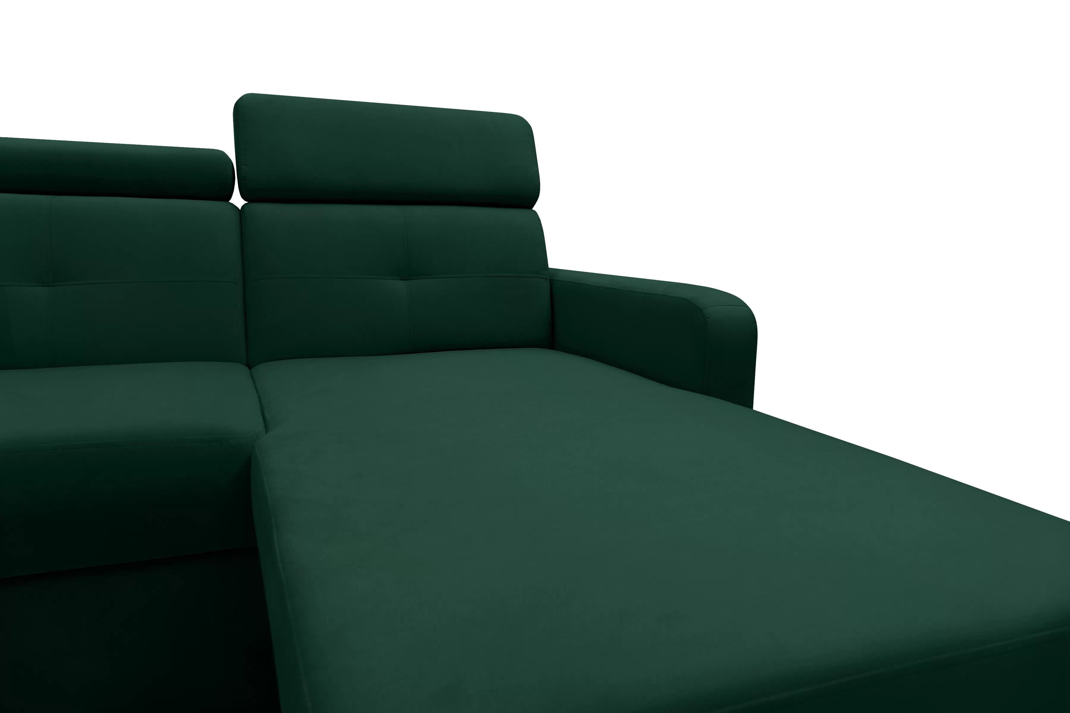 Rohová sedačka Filo s rozkladom univerzálna ľavá/pravá - zelený zamat Bluvel 78 Rohová sedacia súprava Filo s funkciou spánku uniwersalny Ľavý/Pravý- Zelený velúr Bluvel 78