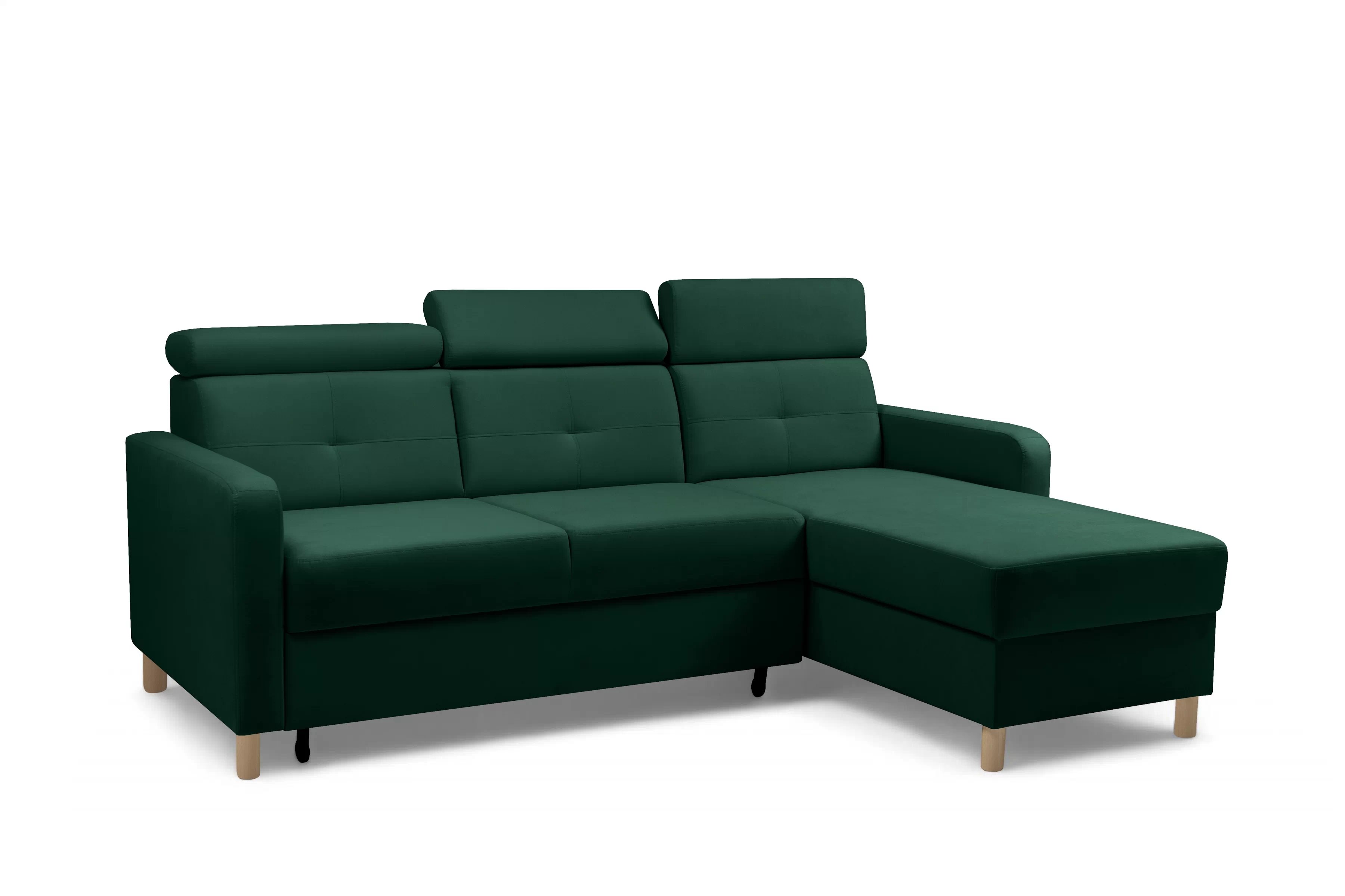 Rohová sedačka Filo s rozkladom univerzálna ľavá/pravá - zelený zamat Bluvel 78 Rohová sedacia súprava Filo s funkciou spánku uniwersalny Ľavý/Pravý- Zelený velúr Bluvel 78