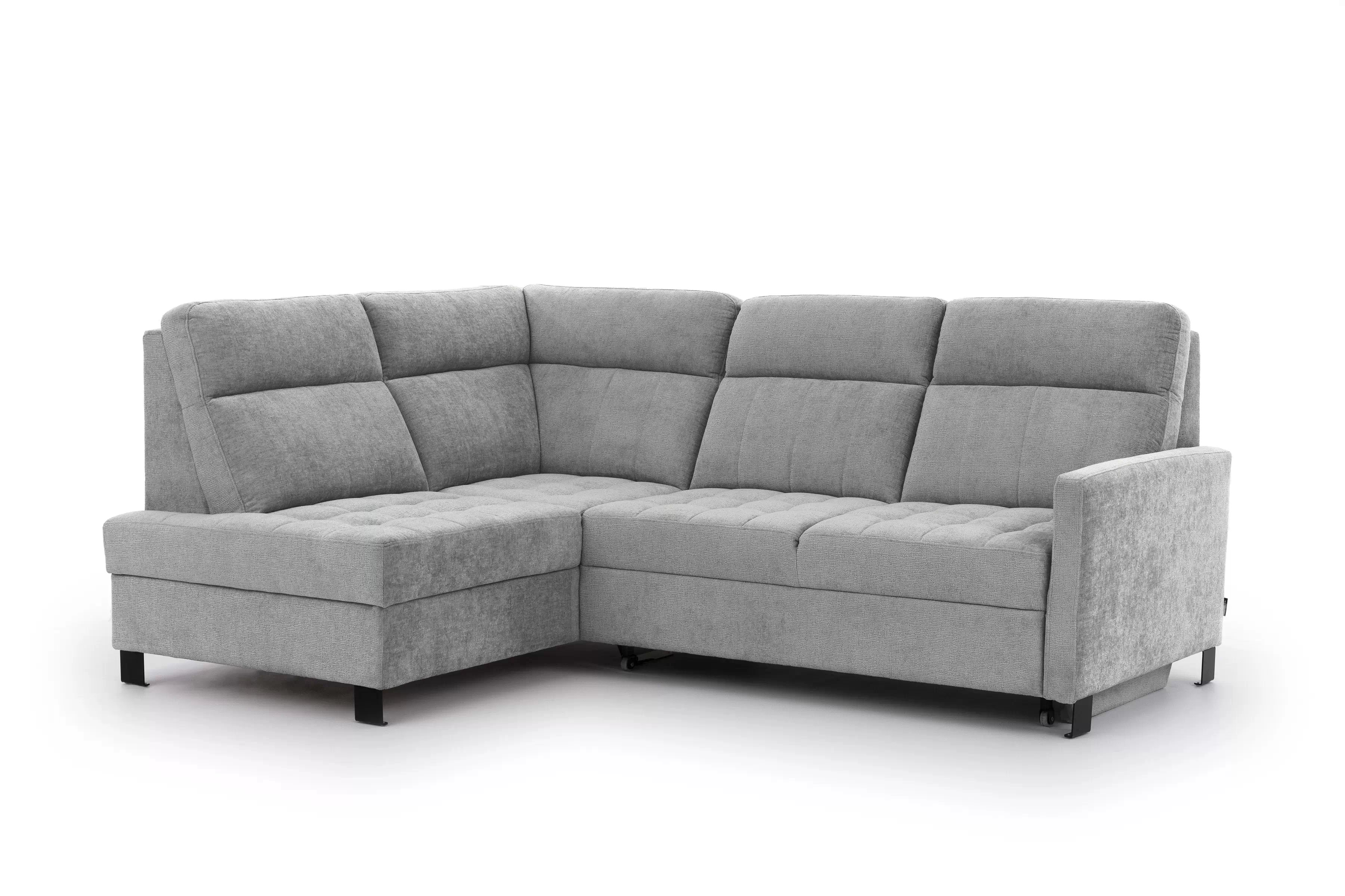 Rohová sedačka Gespano L ľavostranná s úzkou opierkou - sivý šenil Perfect Harmony 80 Rohová sedacia súprava Gespano L Ľavá strana z waskim bokiem - šedý šenil Perfect Harmony 80