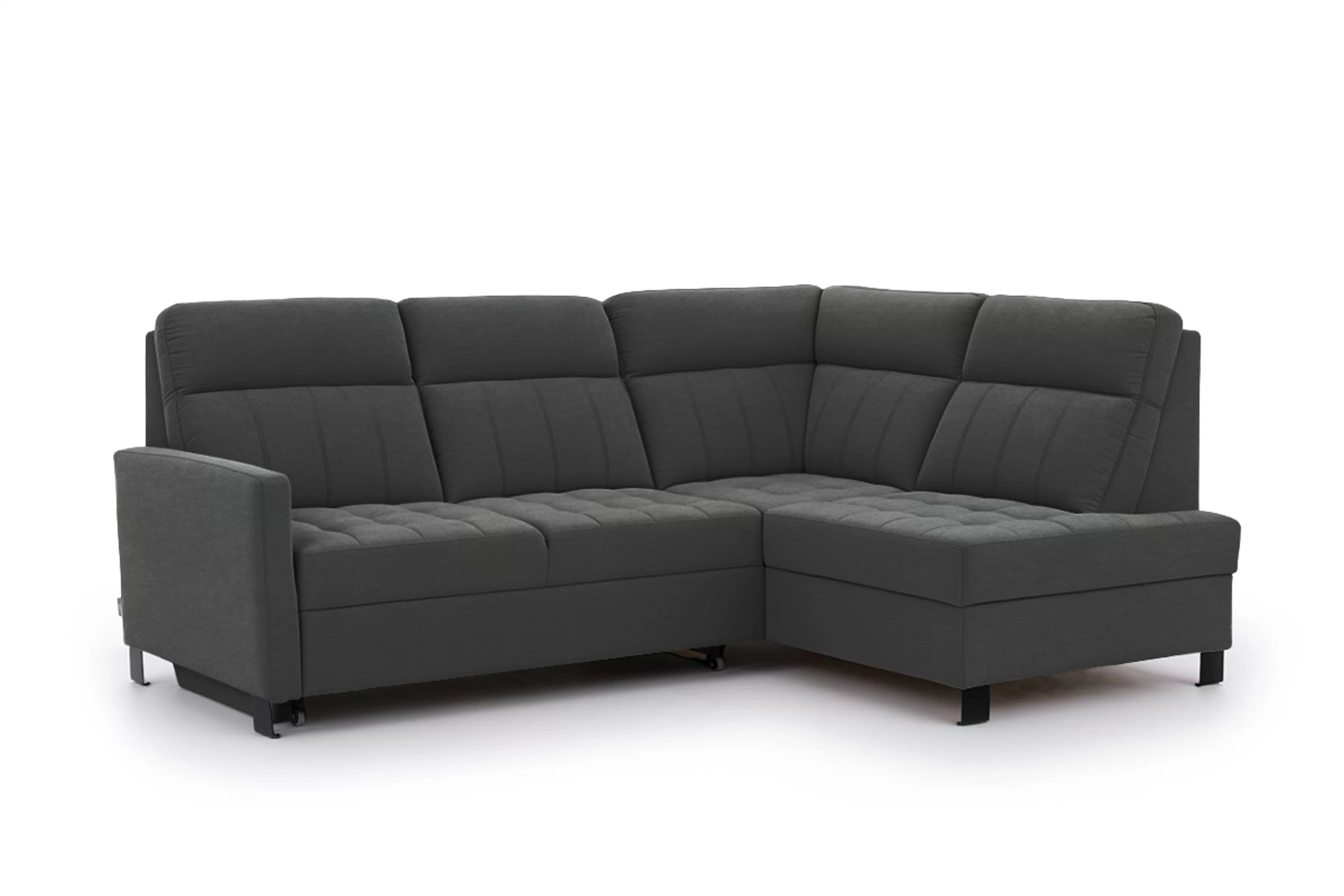 Rohová sedačka Gespano L pravostranná s úzkou opierkou - grafitový ľahko čistiteľný zamat Zetta 305 Rohová sedacia súprava Gespano L pravá strana z waskim bokiem - Grafitový velúr ľahkočistiaci Zetta 305