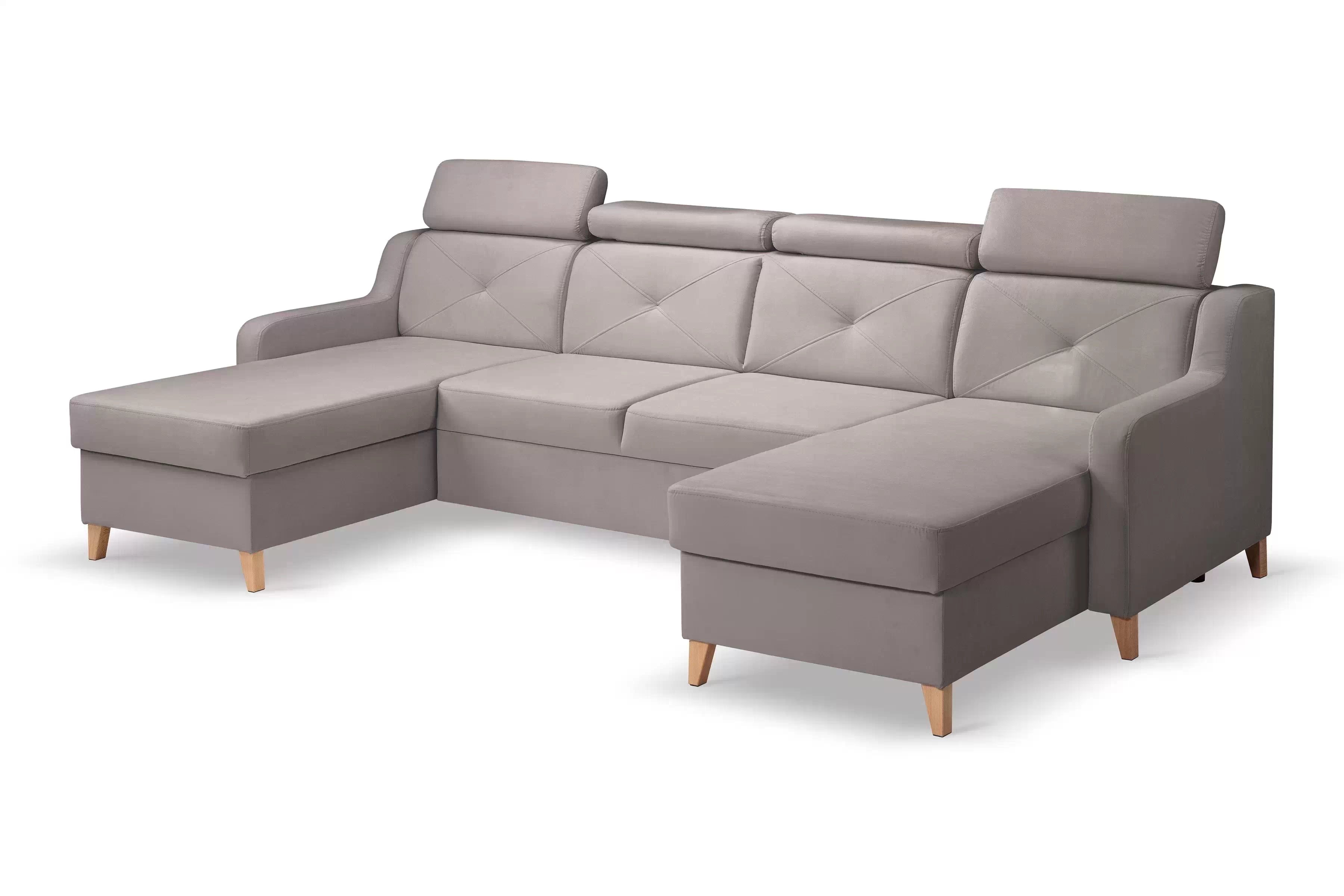 Rohová sedacia súprava Laksaro U - tmavobéžový zamat Jasmine 25 Rohová sedacia súprava Laksaro U uniwersalny prawo/Ľavá strana - ciemno béžový velúr Jasmine 25 