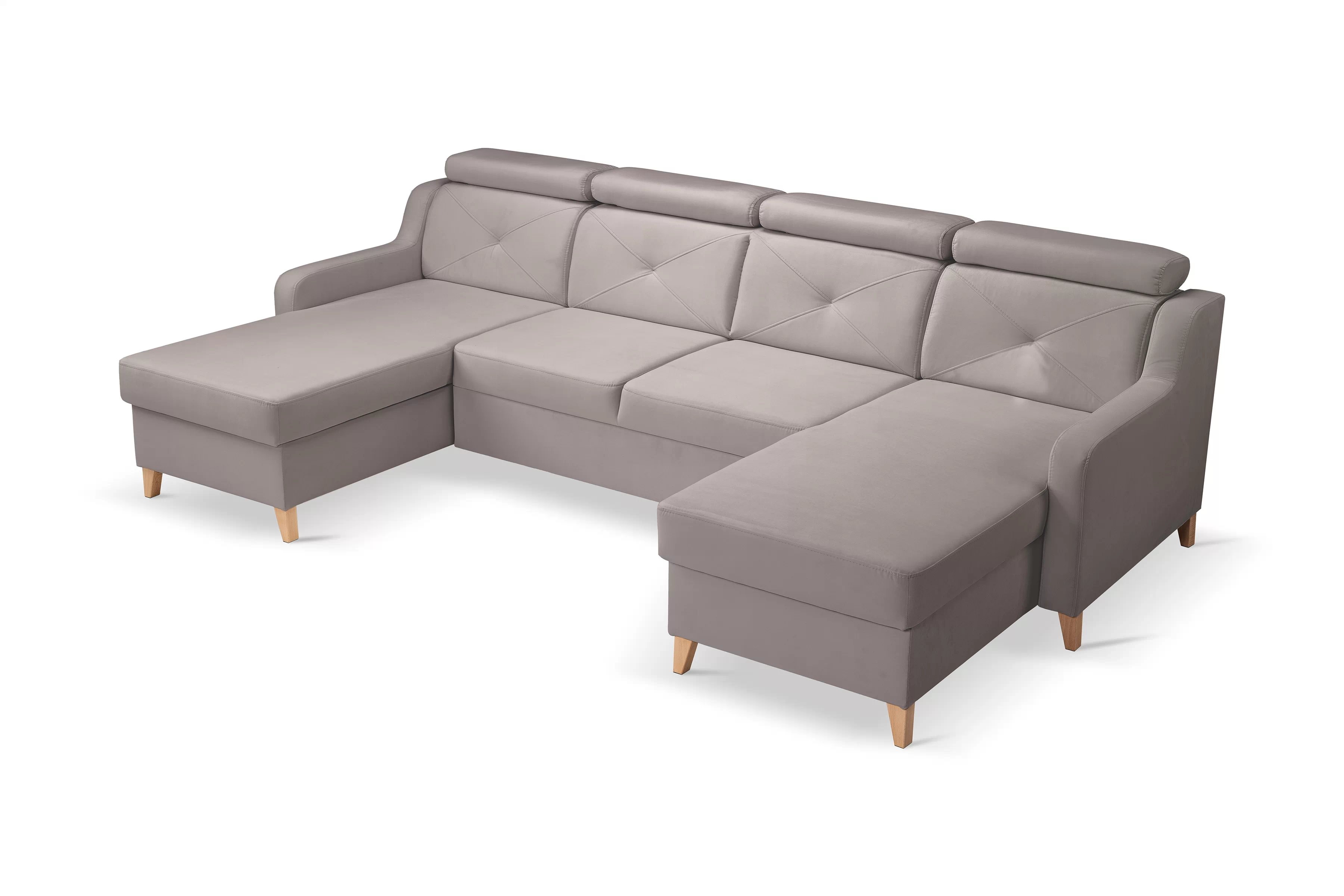 Rohová sedacia súprava Laksaro U - tmavobéžový zamat Jasmine 25 Rohová sedacia súprava Laksaro U uniwersalny prawo/Ľavá strana - ciemno béžový velúr Jasmine 25 