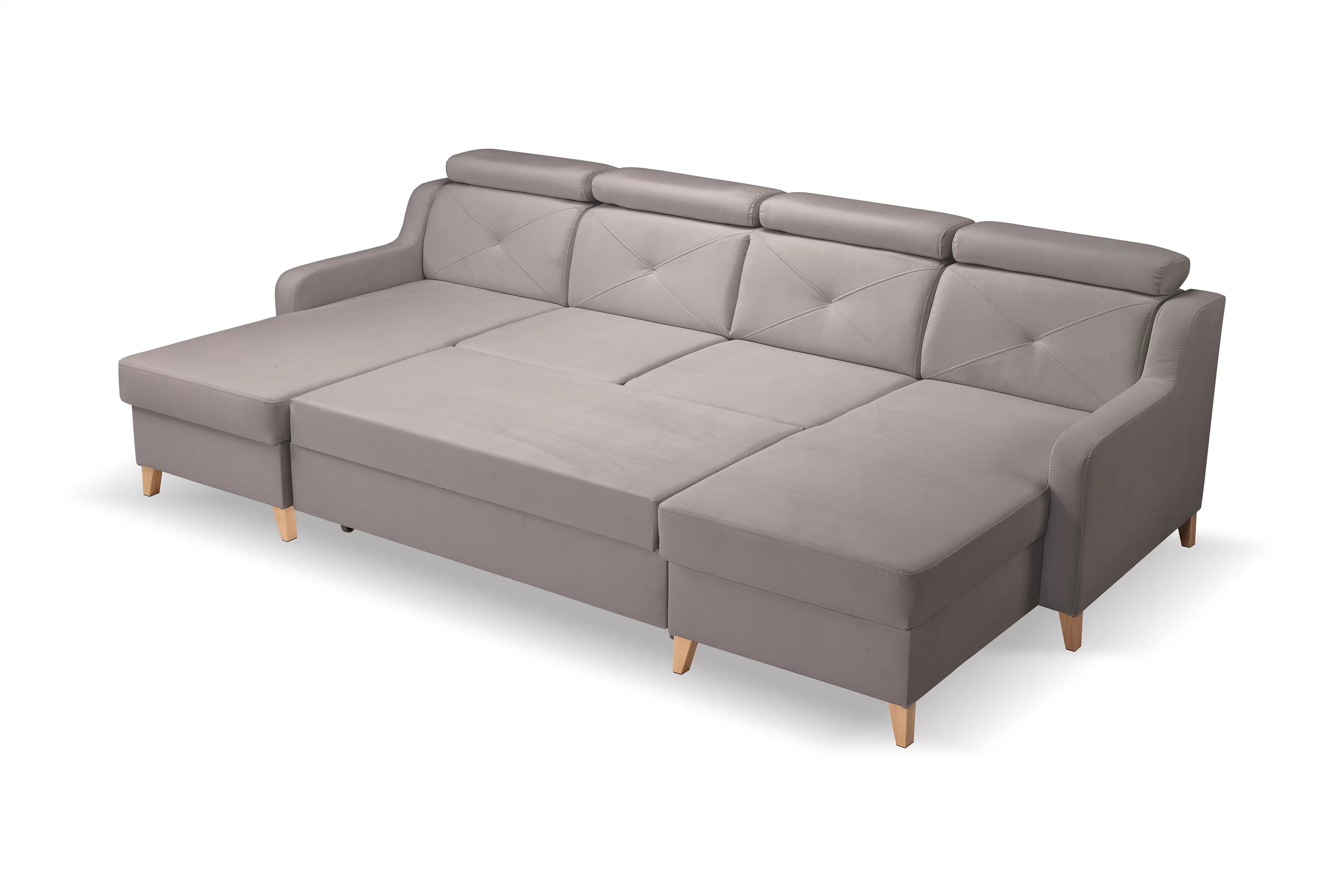 Rohová sedacia súprava Laksaro U - tmavobéžový zamat Jasmine 25 Rohová sedacia súprava Laksaro U uniwersalny prawo/Ľavá strana - ciemno béžový velúr Jasmine 25 